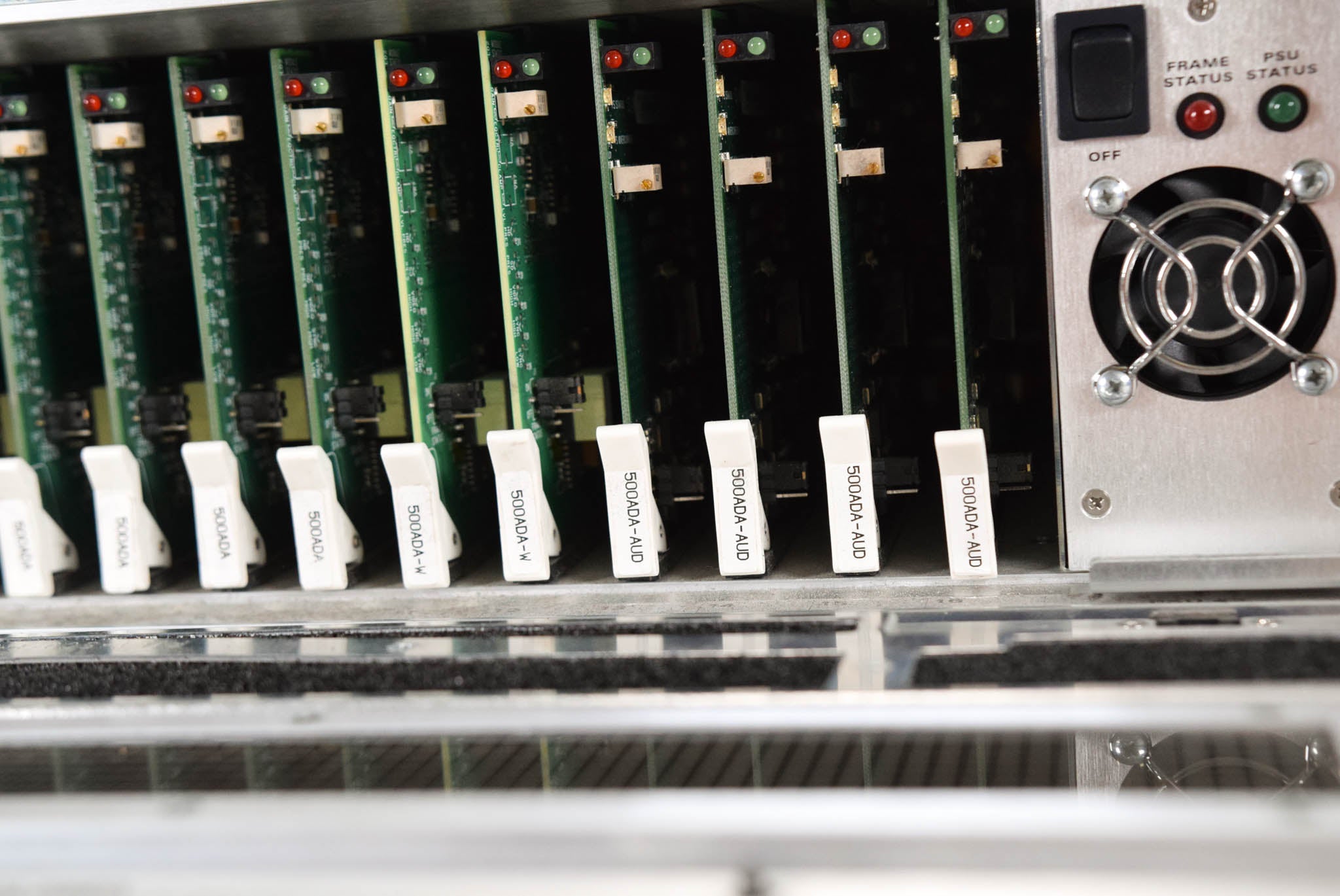 Evertz 500FR Compact High Density Video Distribution Frame with Cards