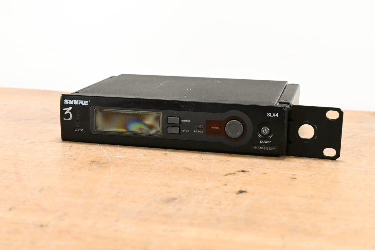 Shure SLX4 Wireless Receiver - H5 Band: 518-542 MHz (NO POWER SUPPLY)
