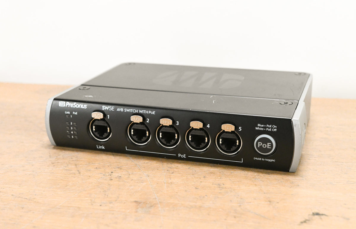 PreSonus SW5E 5-Port AVB Network Switch and Bridge w/ PoE