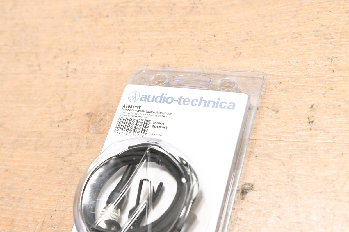 Audio-Technica AT831cW Cardioid Condenser Lavalier Mic w/ cW Connector