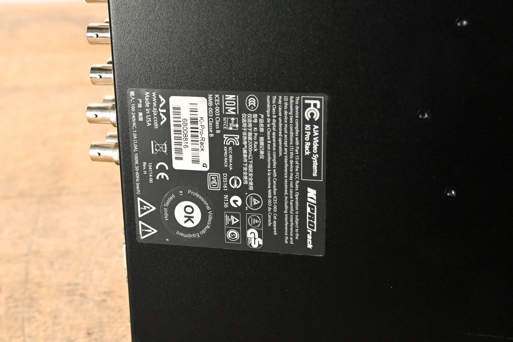 AJA Ki Pro Rack File-Based 1RU Video Recorder and Player