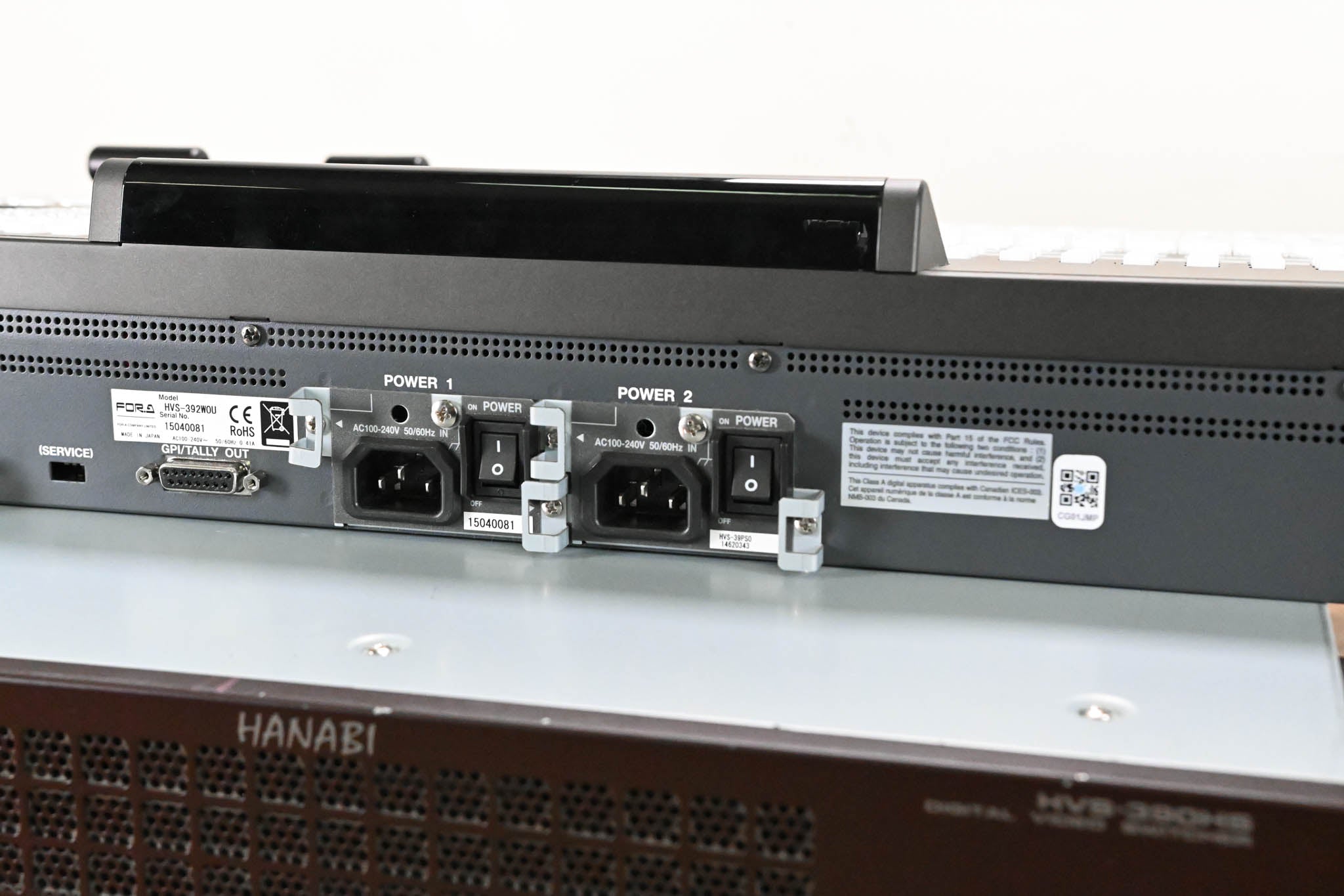 For.A HVS-390HS 2 M/E Video Switcher with HVS-392WOU Control Surface
