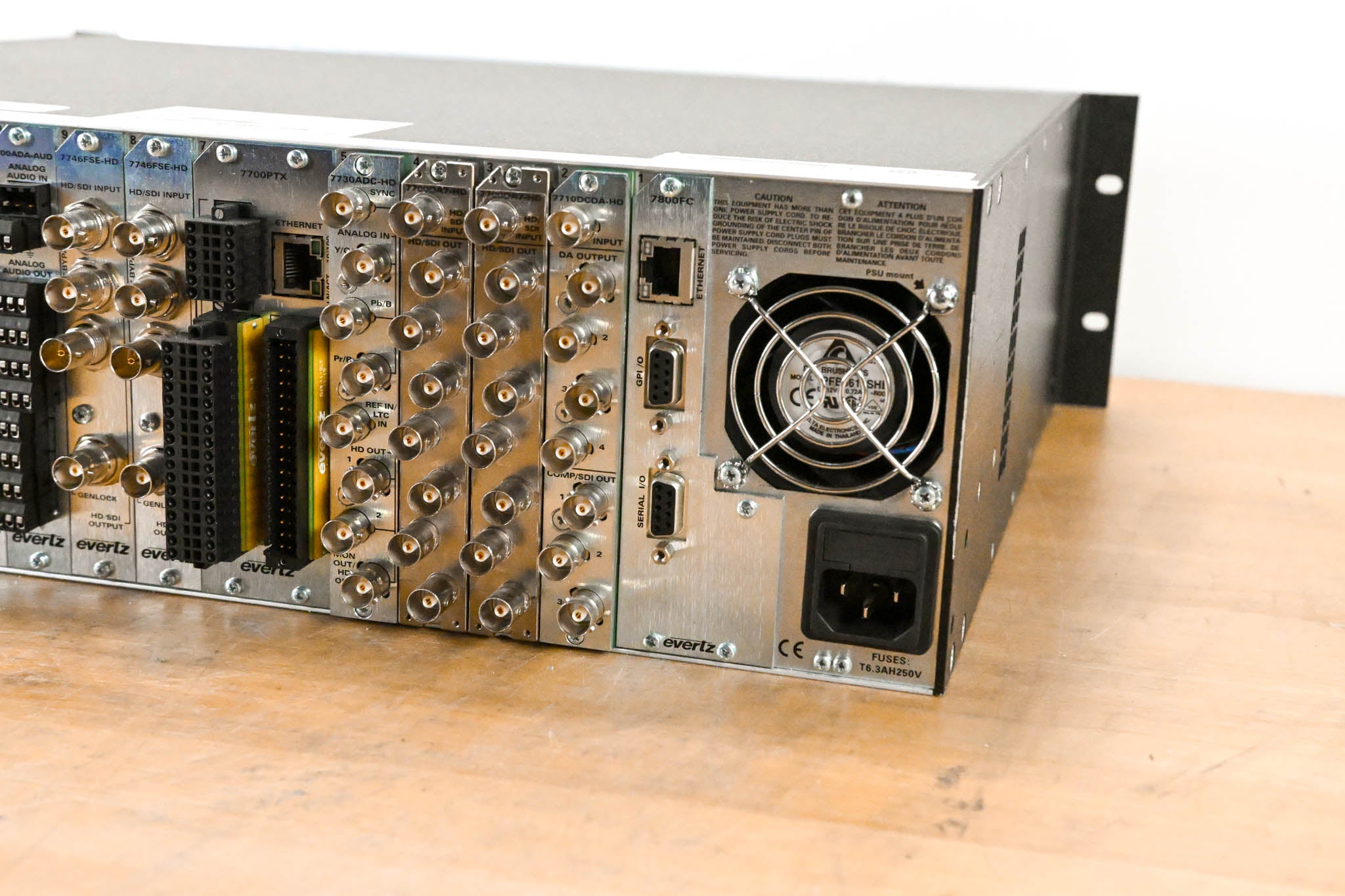 Evertz 7800FR 3RU Rackmount MultiFrame with Cards