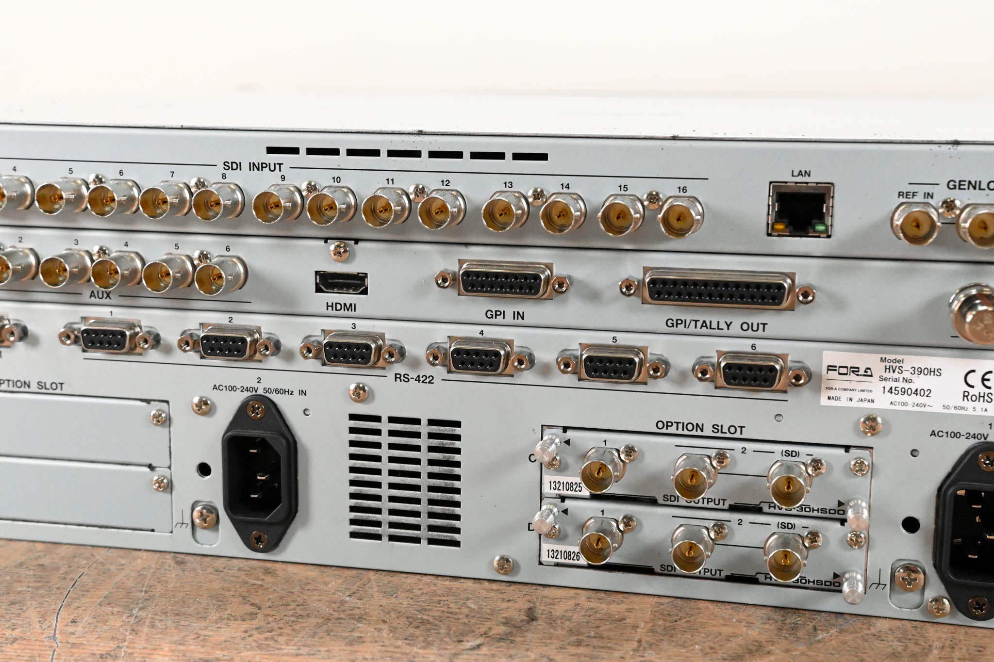 For.A HVS-390HS 2 M/E Video Switcher with HVS-392WOU Control Surface