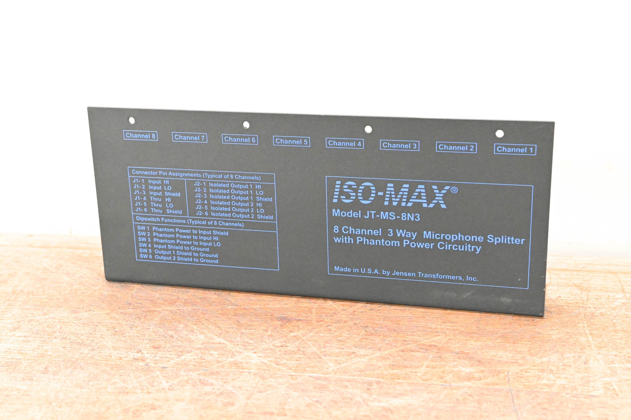 Jensen JT-MS-8N3 8-CH 3-Way Mic Splitter with Phantom Power Circuitry