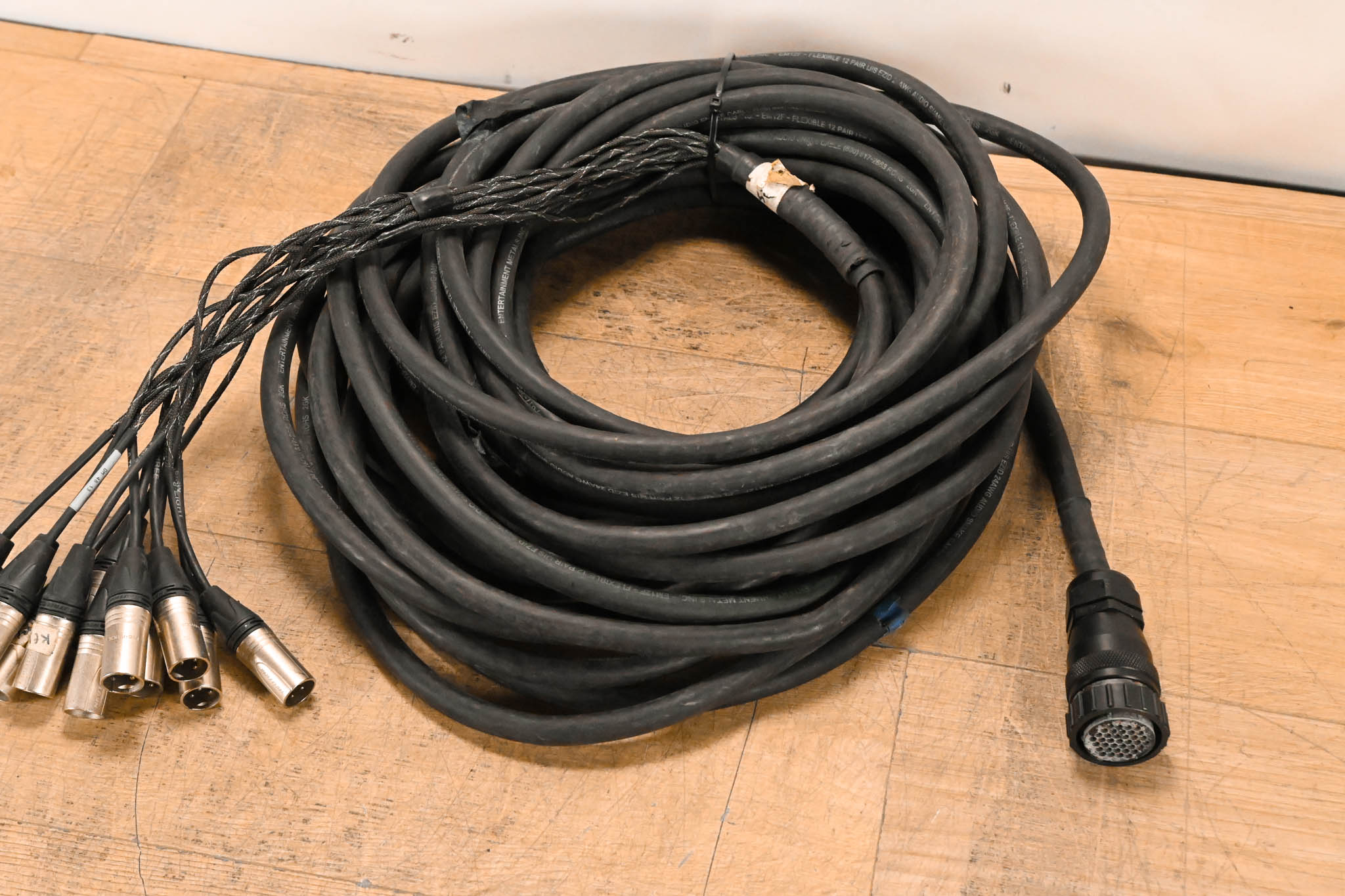 Unbranded DT-12 Female 37-Pin Connector to (12x)XLRM Cable - 75ft