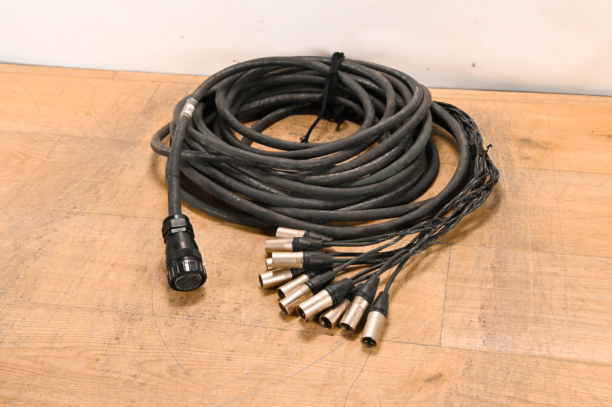 Unbranded 37-Pin CPC Female Connector to (12x)XLRM Cable - 50ft