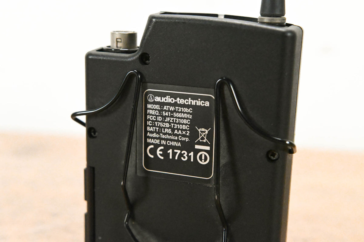 Audio-Technica ATW-R3100bC Receiver w/ ATW-T310bC Bodypack: 541-566 MHz