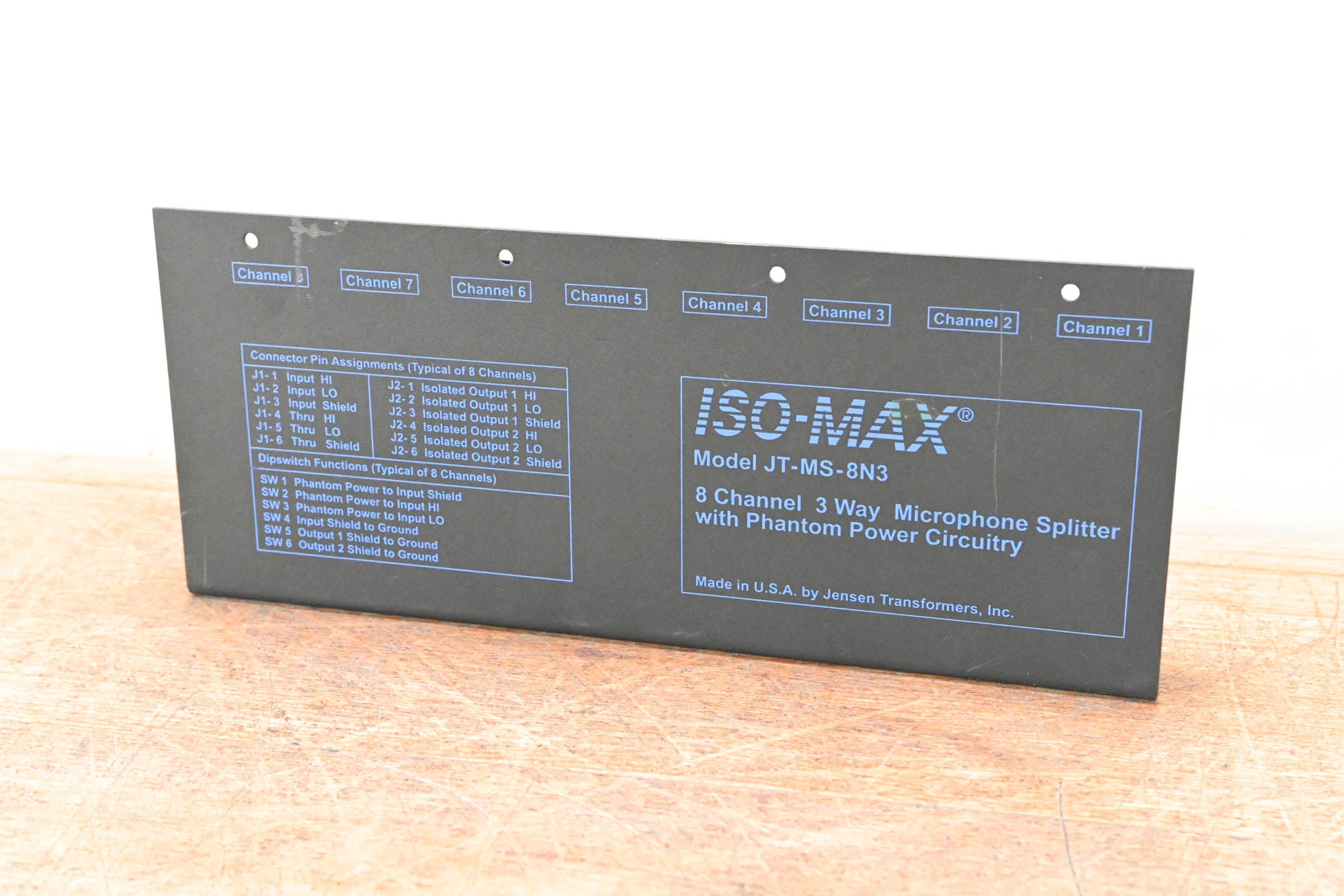 Jensen JT-MS-8N3 8-CH 3-Way Mic Splitter with Phantom Power Circuitry