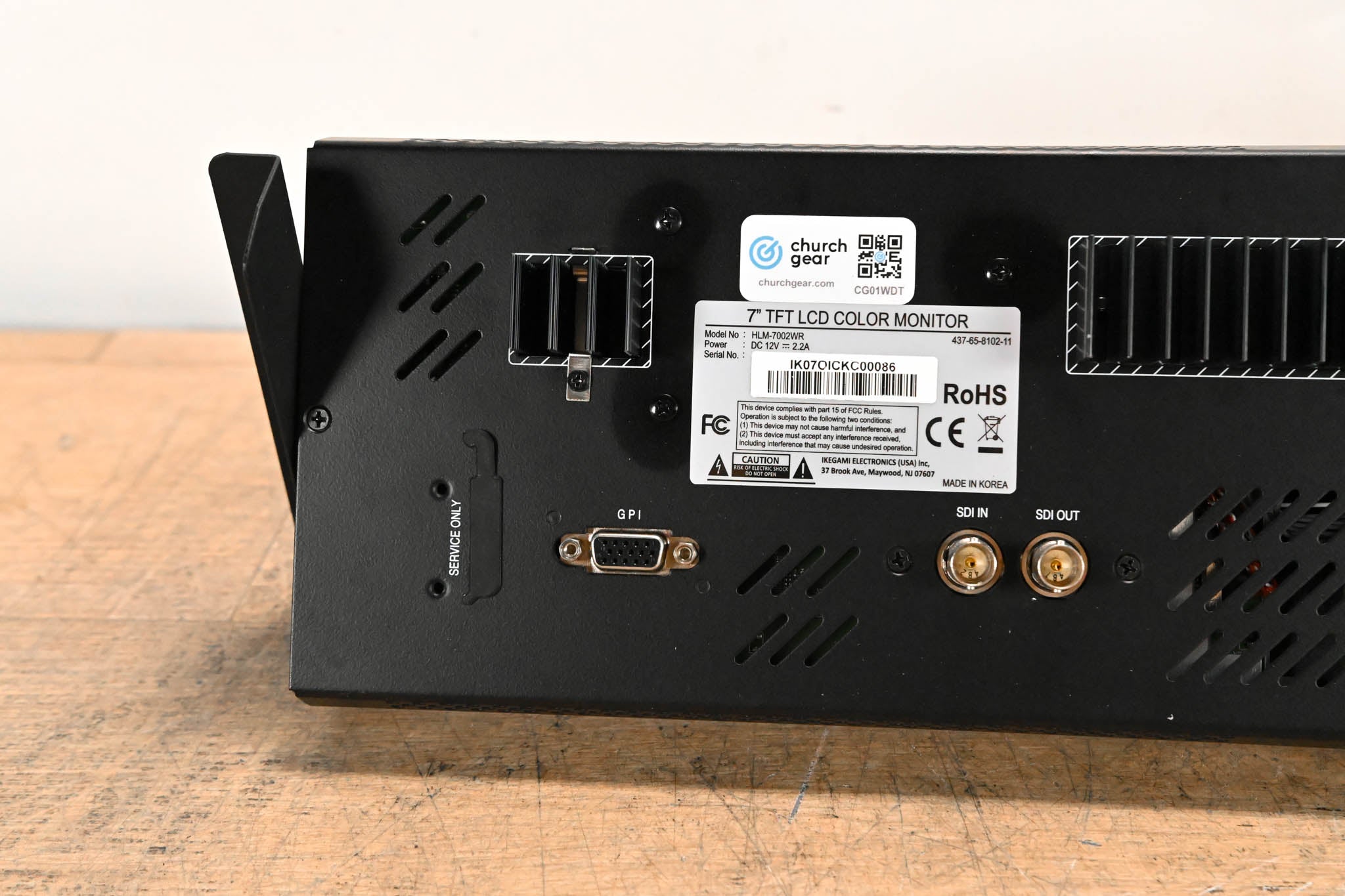 Ikegami HLM-7002WR 7" Dual HDTV/SDTV Multi-Format LCD Monitor (NO PSU)