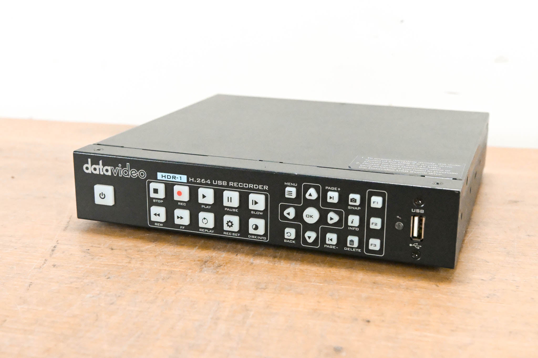 Datavideo HDR-1 Standalone H.264 USB Recorder / Player (NO POWER SUPPLY)