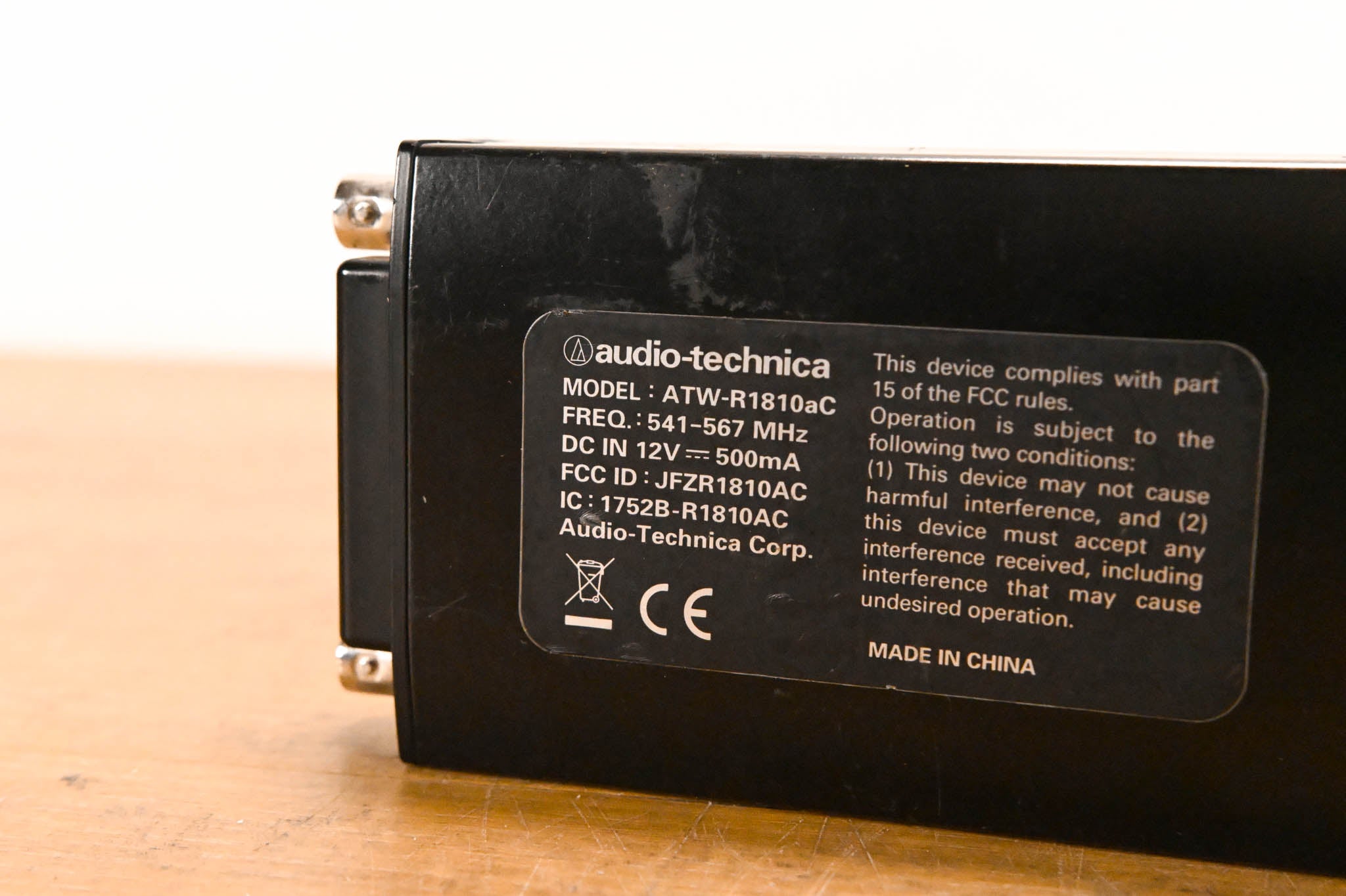 Audio-Technica ATW-R1810aC Camera Receiver w/ATW-T1801 541-567MHz NO PSU