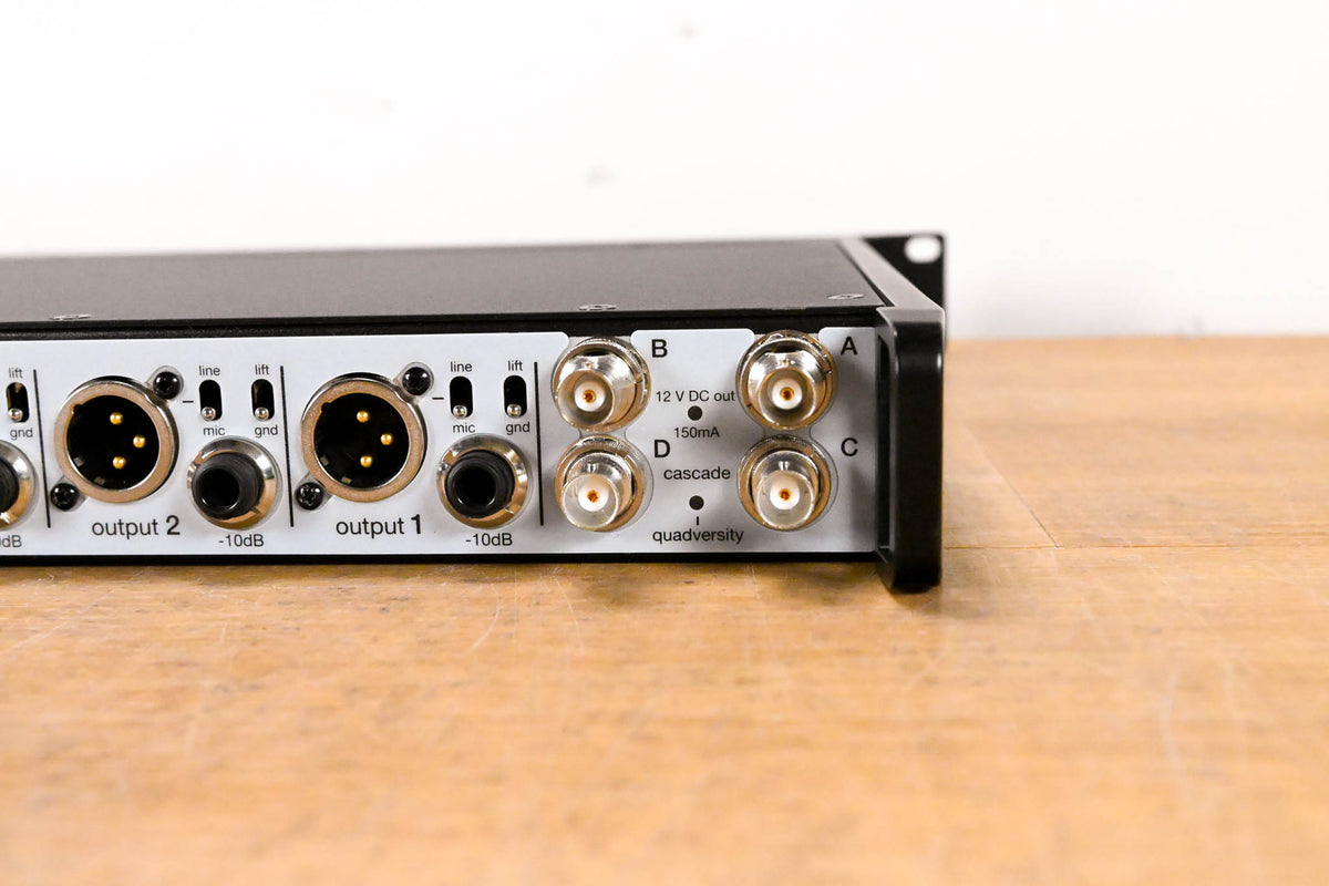 Shure AD4Q Receiver w/ four ADX1M Micro Bodypack Transmitters - A Range