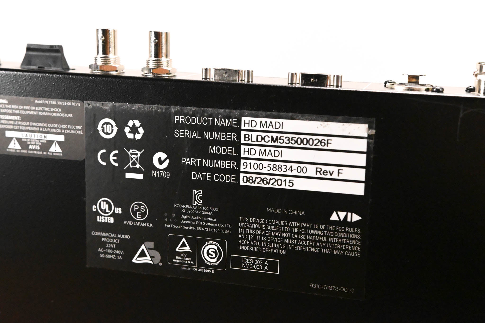 AVID HD MADI Interface for Pro Tools HD