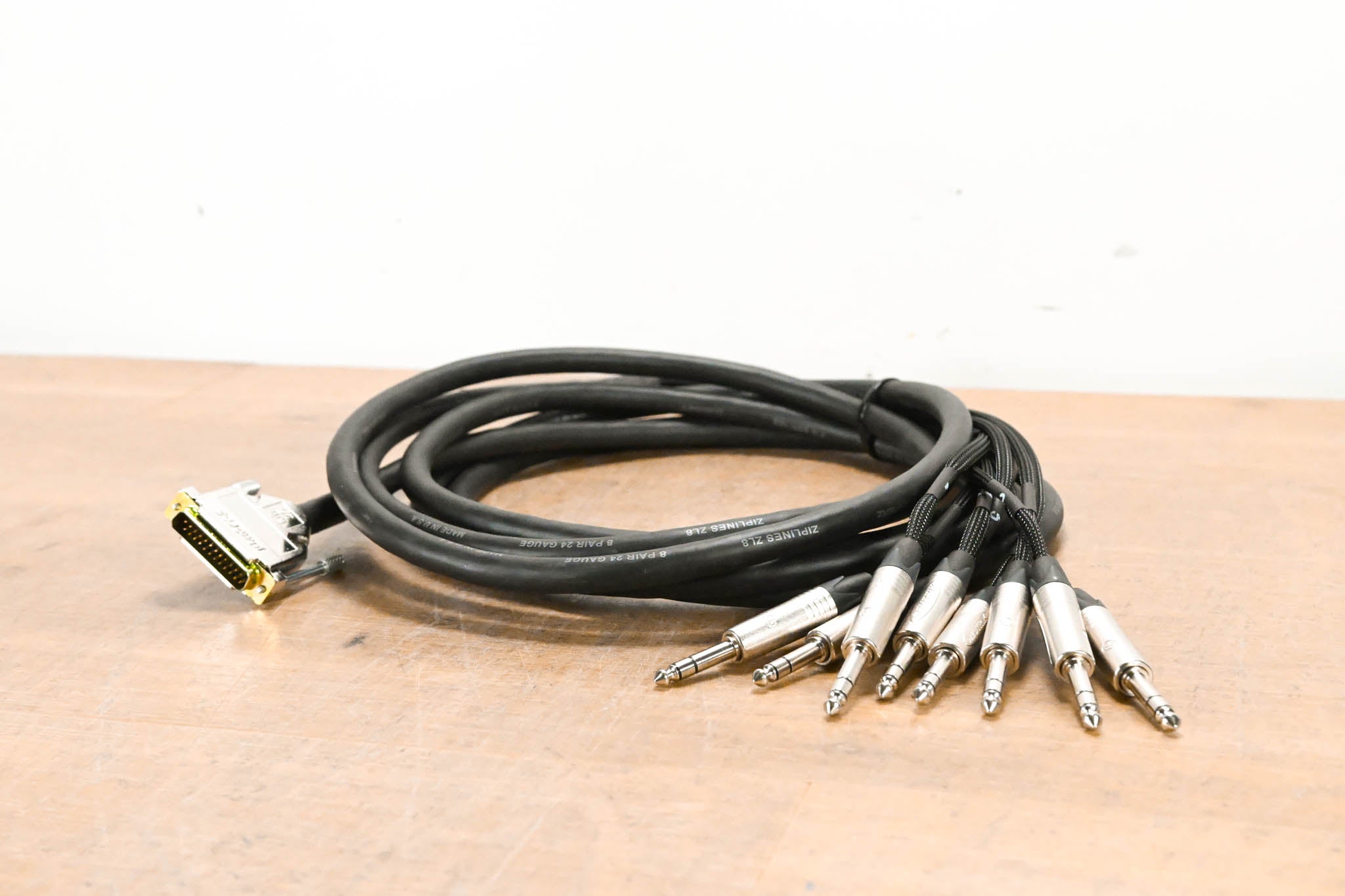 JUMPERZ Zipline DB25 Male to TRS 8-Channel Analog Audio Cable - 15'