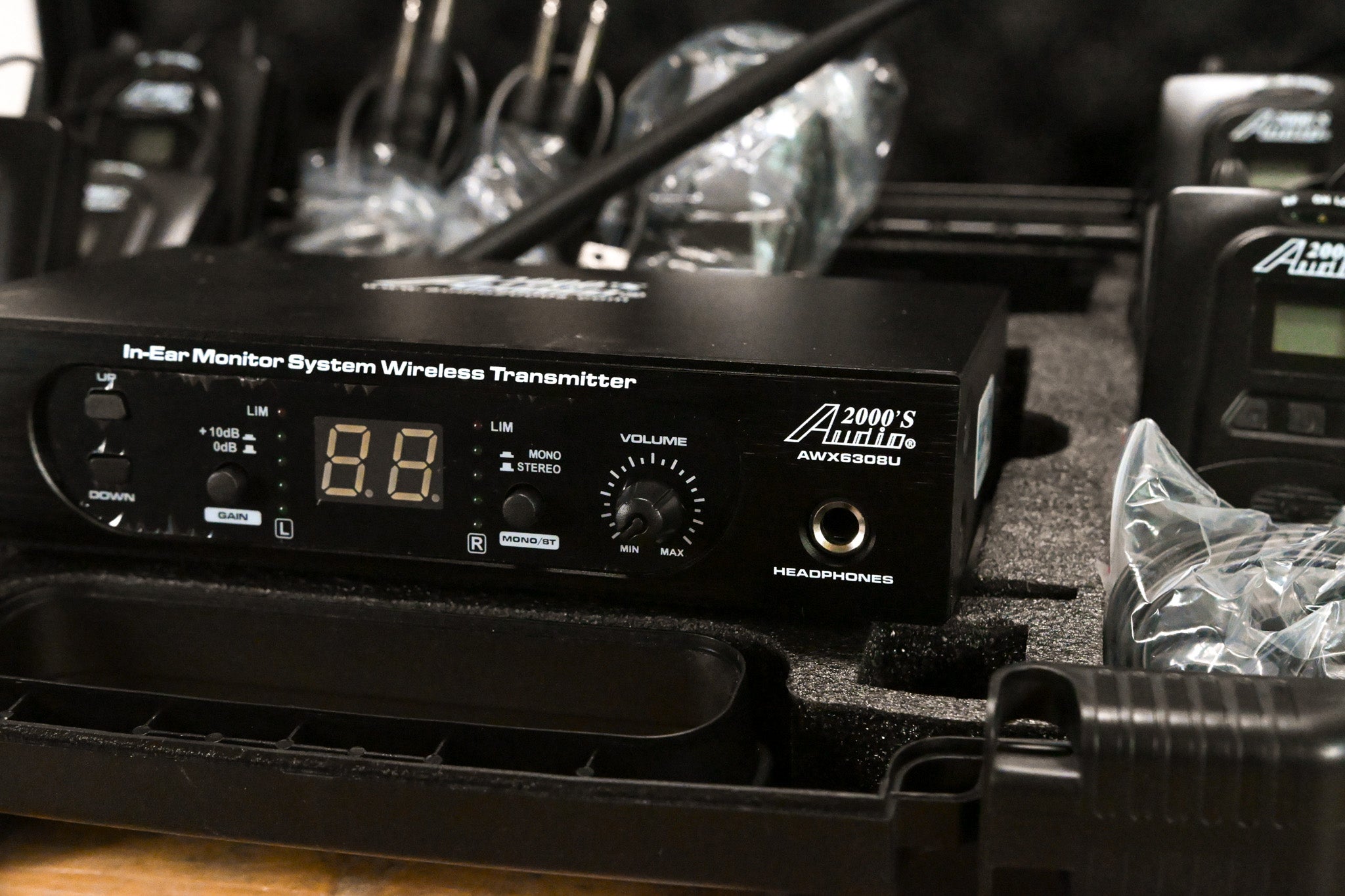 Audio2000's AWM630BU IEM System w/ six Bodypack Receivers: 573-597.8 MHz