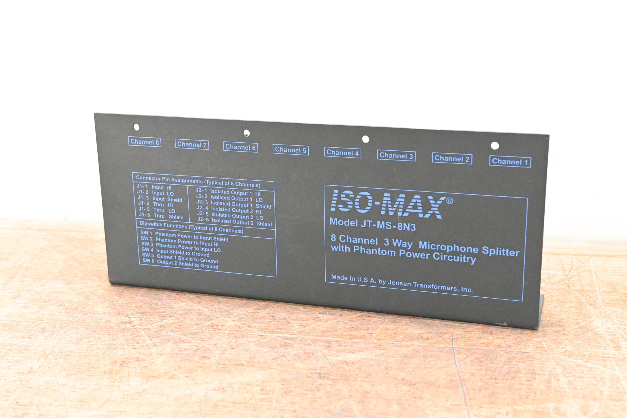 Jensen JT-MS-8N3 8-CH 3-Way Mic Splitter with Phantom Power Circuitry