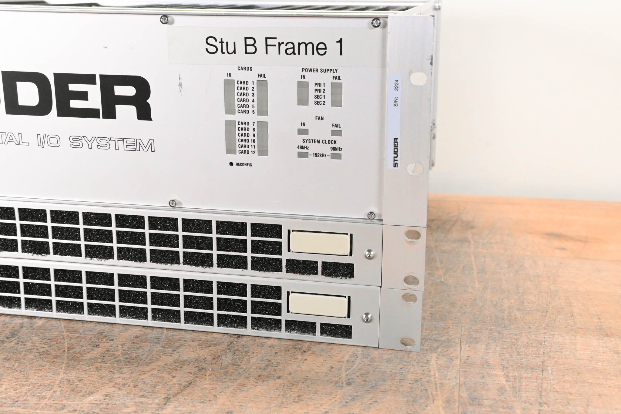 Studer D23m I/O System w/ A-Link HD Card, Fan Module, and Filter Module