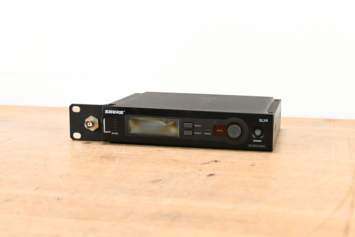 Shure SLX4 Wireless Receiver - H5 Band: 518-542 MHz (NO POWER SUPPLY)