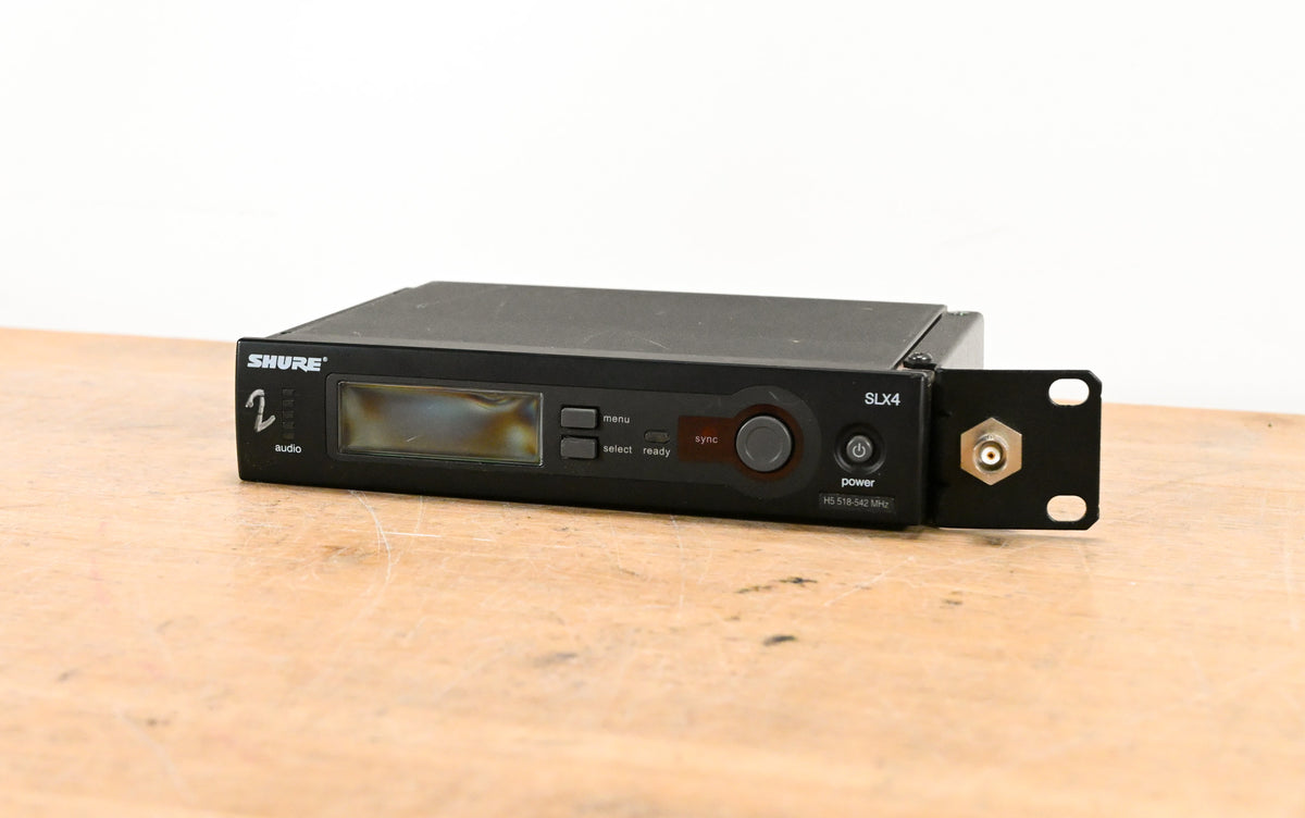 Shure SLX4 Wireless Receiver - H5 Band: 518-542 MHz (NO POWER SUPPLY)
