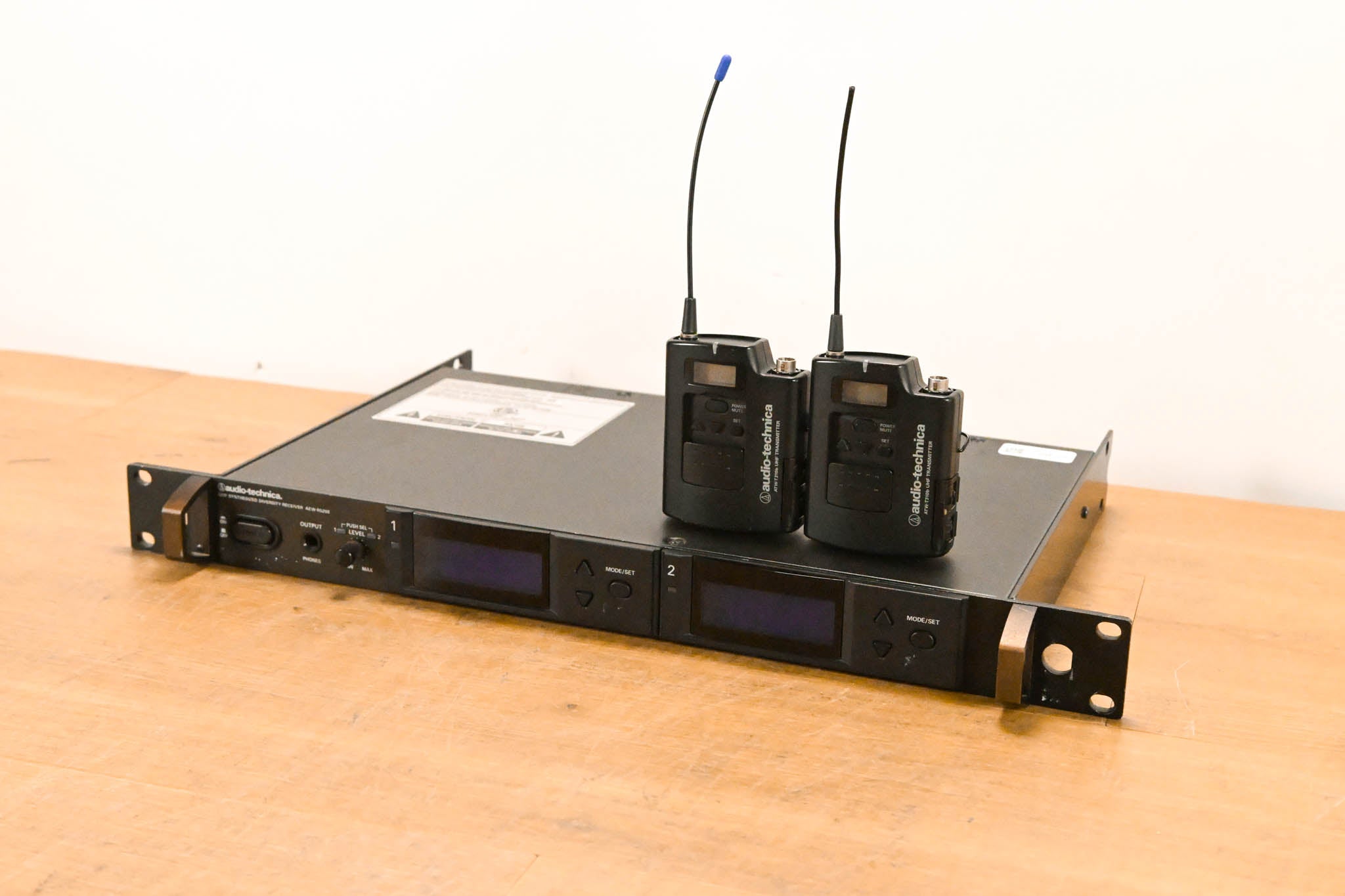 Audio-Technica AEW-R5200 Receiver w/two ATW-T310bC Bodypacks: 541-566MHz