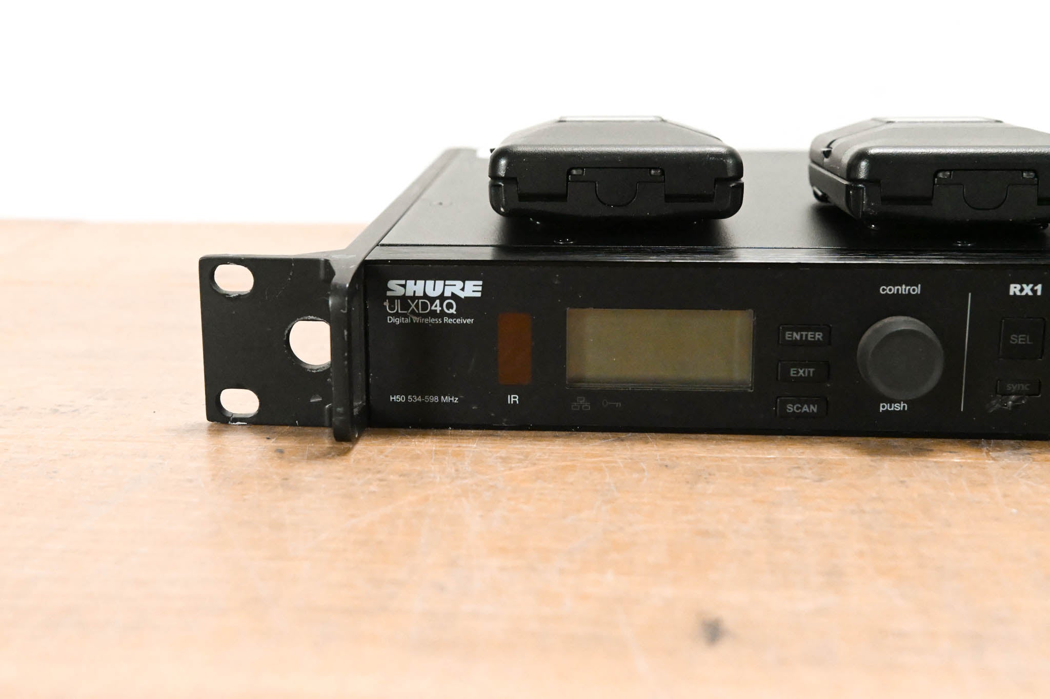 Shure ULXD4Q Digital Wireless Receiver w/ 4x ULXD1 Beltpacks - H50 Band