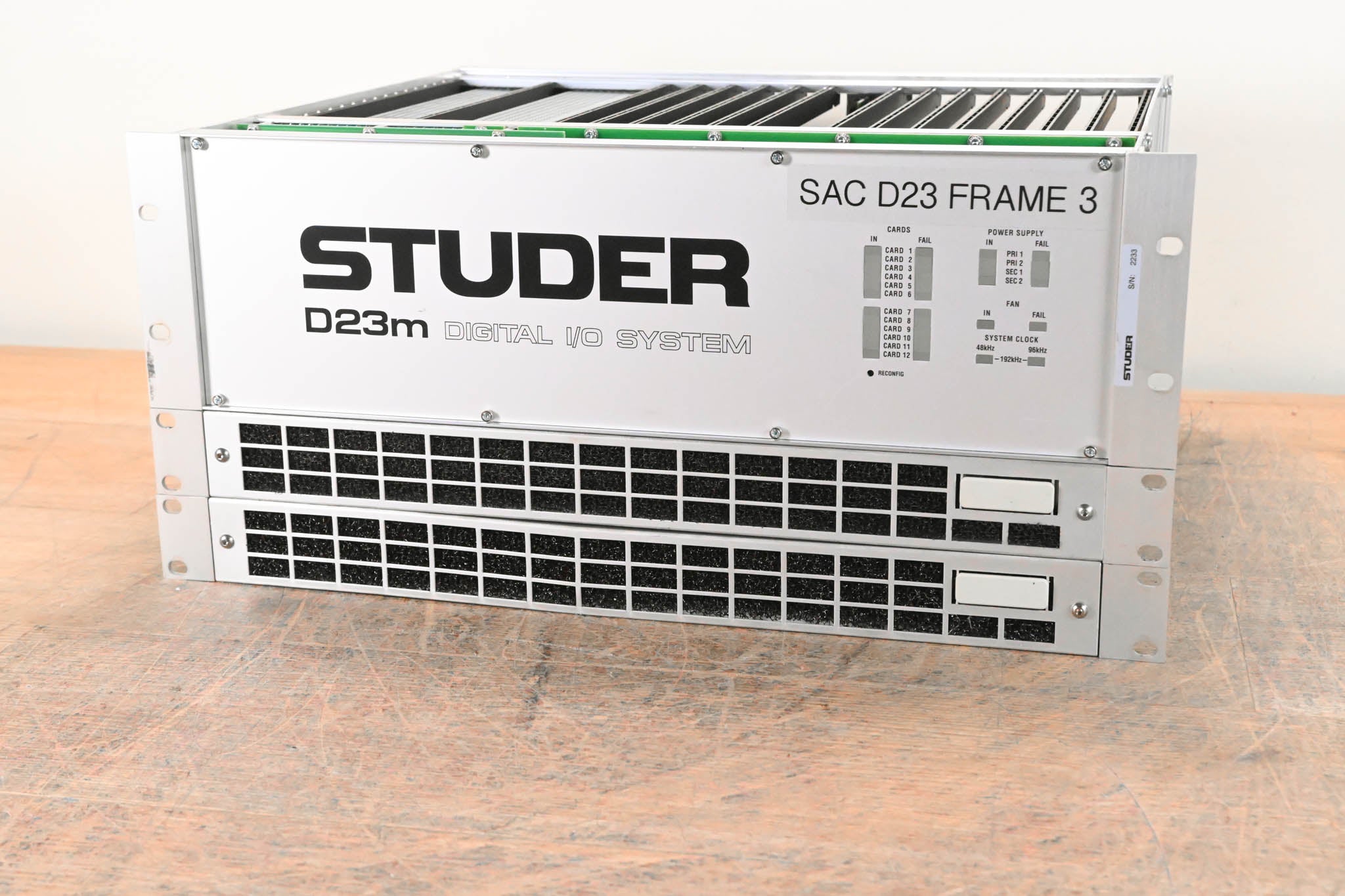 Studer D23m I/O System w/ A-Link HD Card, Fan Module, and Filter Module