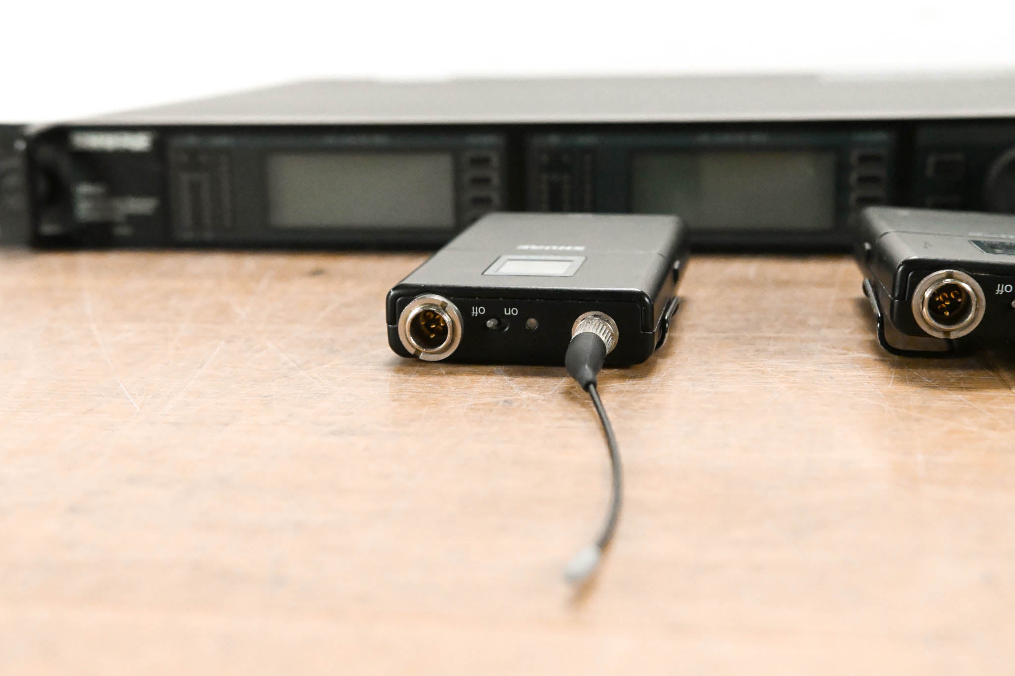 Shure UR4D Wireless Receiver w/ two UR1 Bodypack Transmitters - H4 Band