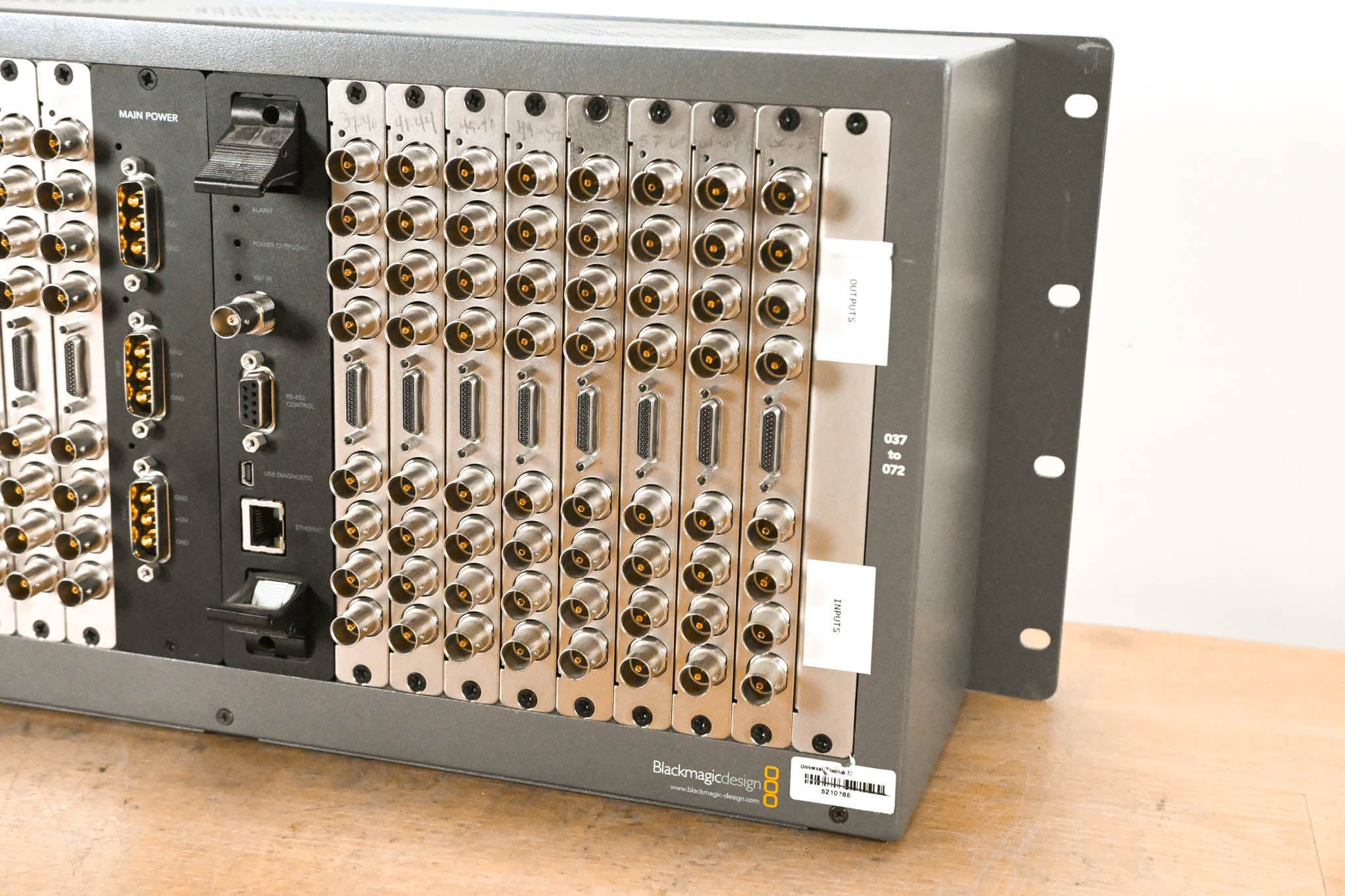 Blackmagic Design Universal Videohub 72 Rack Frame with 17 Cards