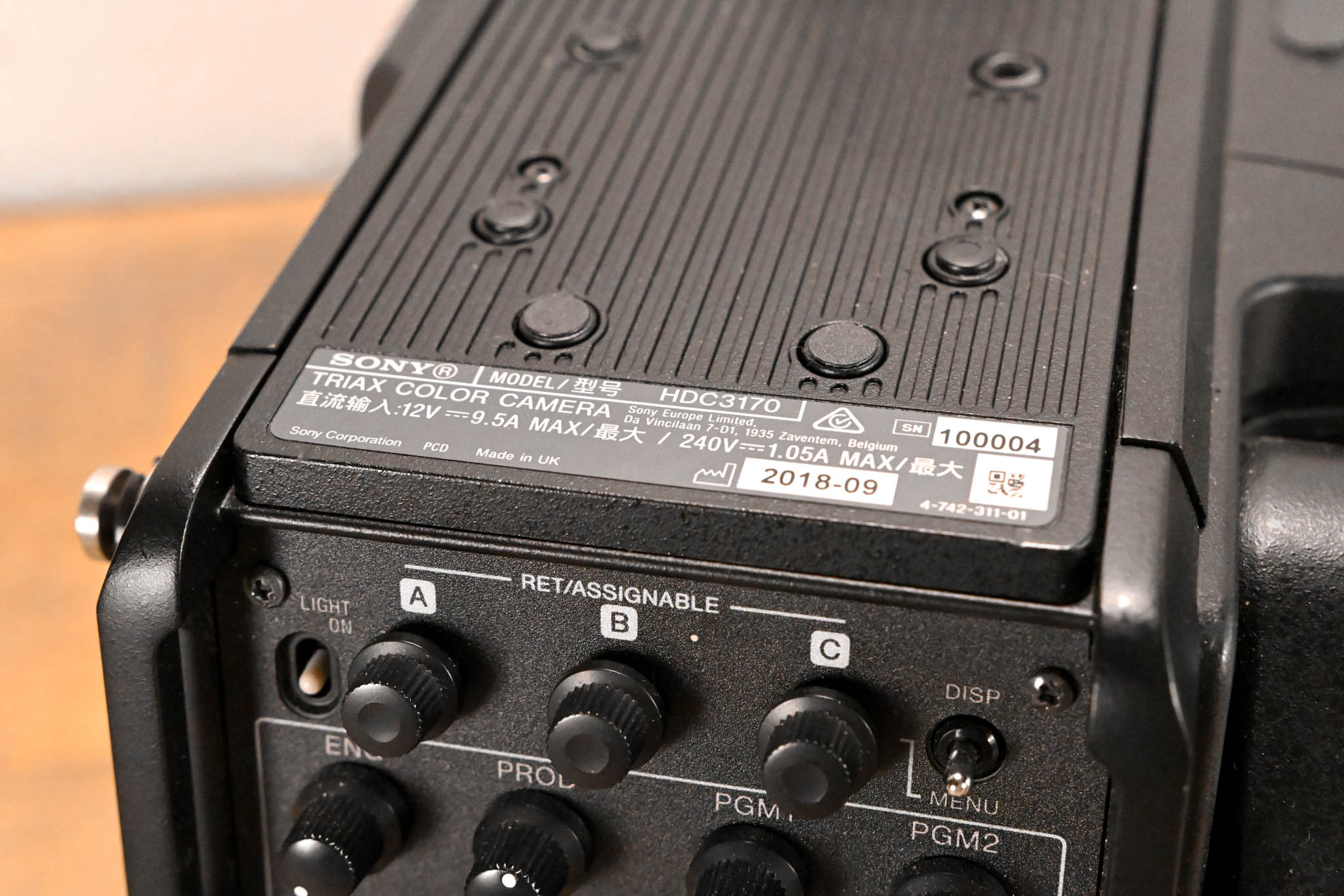 Sony HDC-3170 2/3" 3-CMOS HD Digital Triax System Camera