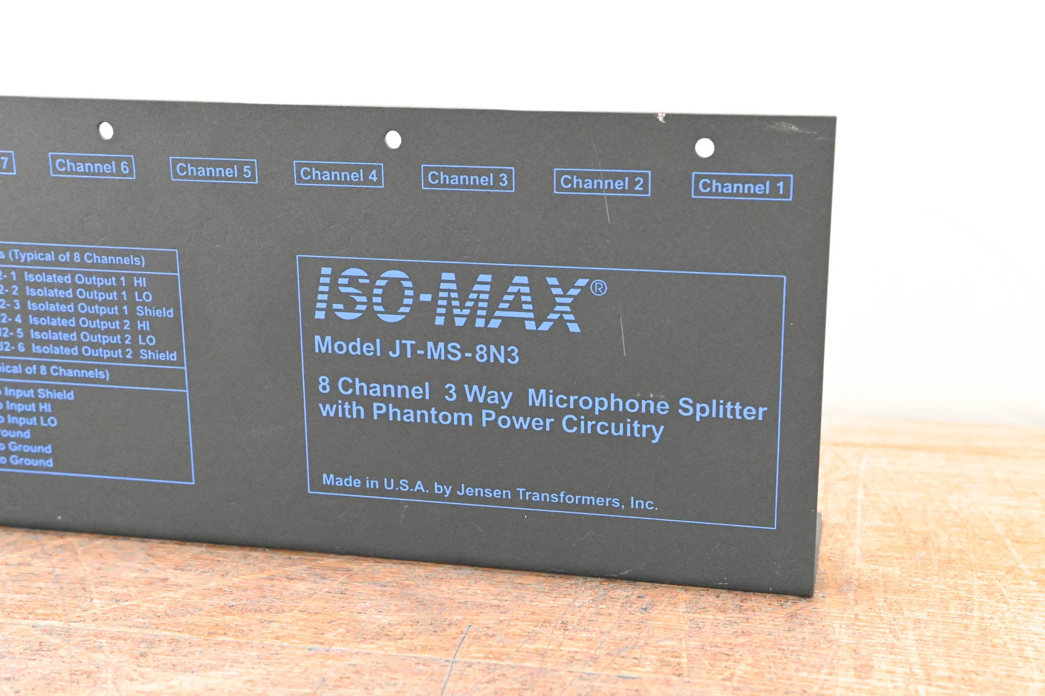 Jensen JT-MS-8N3 8-CH 3-Way Mic Splitter with Phantom Power Circuitry
