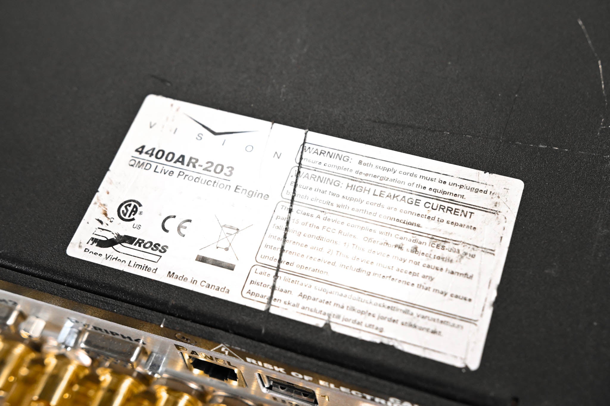 Ross Vision QMD 1 M/E Video Switcher with Vision 1 Panel