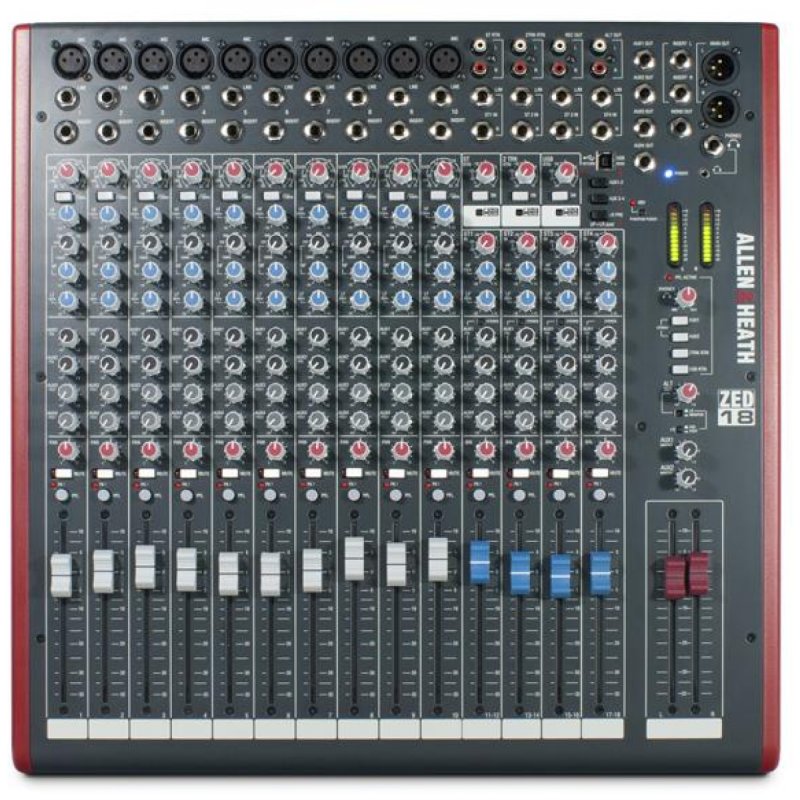10 Mono Mic/Line + Stereo, 4 Aux Sends, 3 band swe AH-ZED18