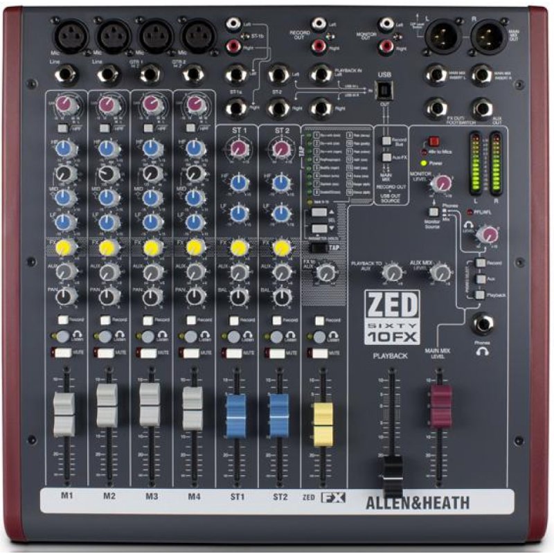 ZED-10FX with 60mm Faders