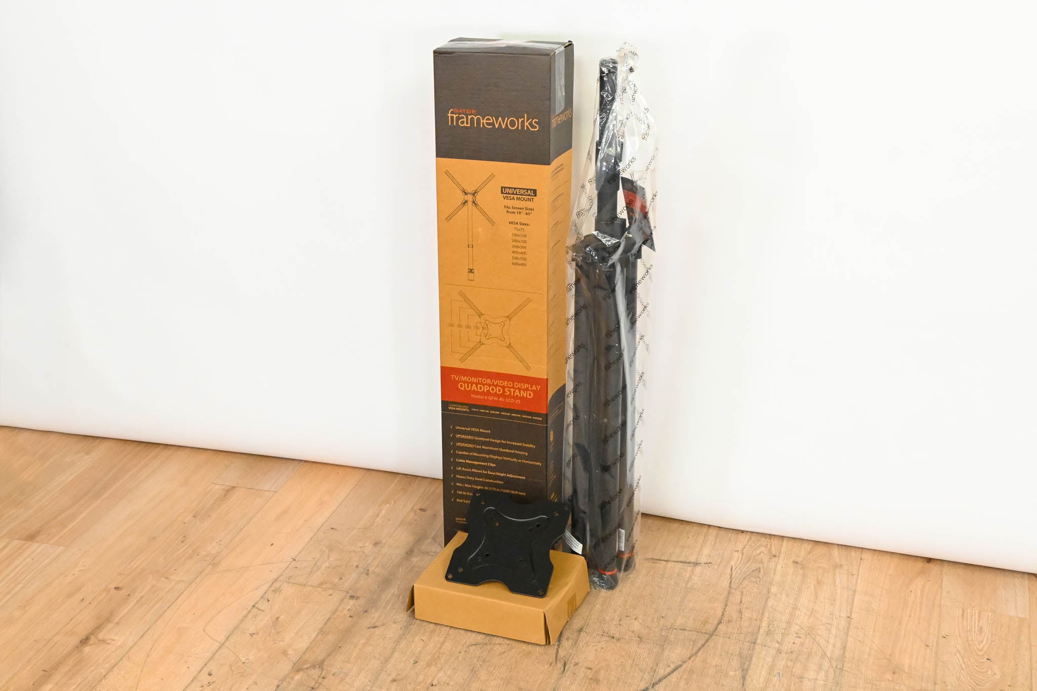 Gator Cases GFW-AV-LCD-25 Piston-Driven AV Stand for Displays up to 65"