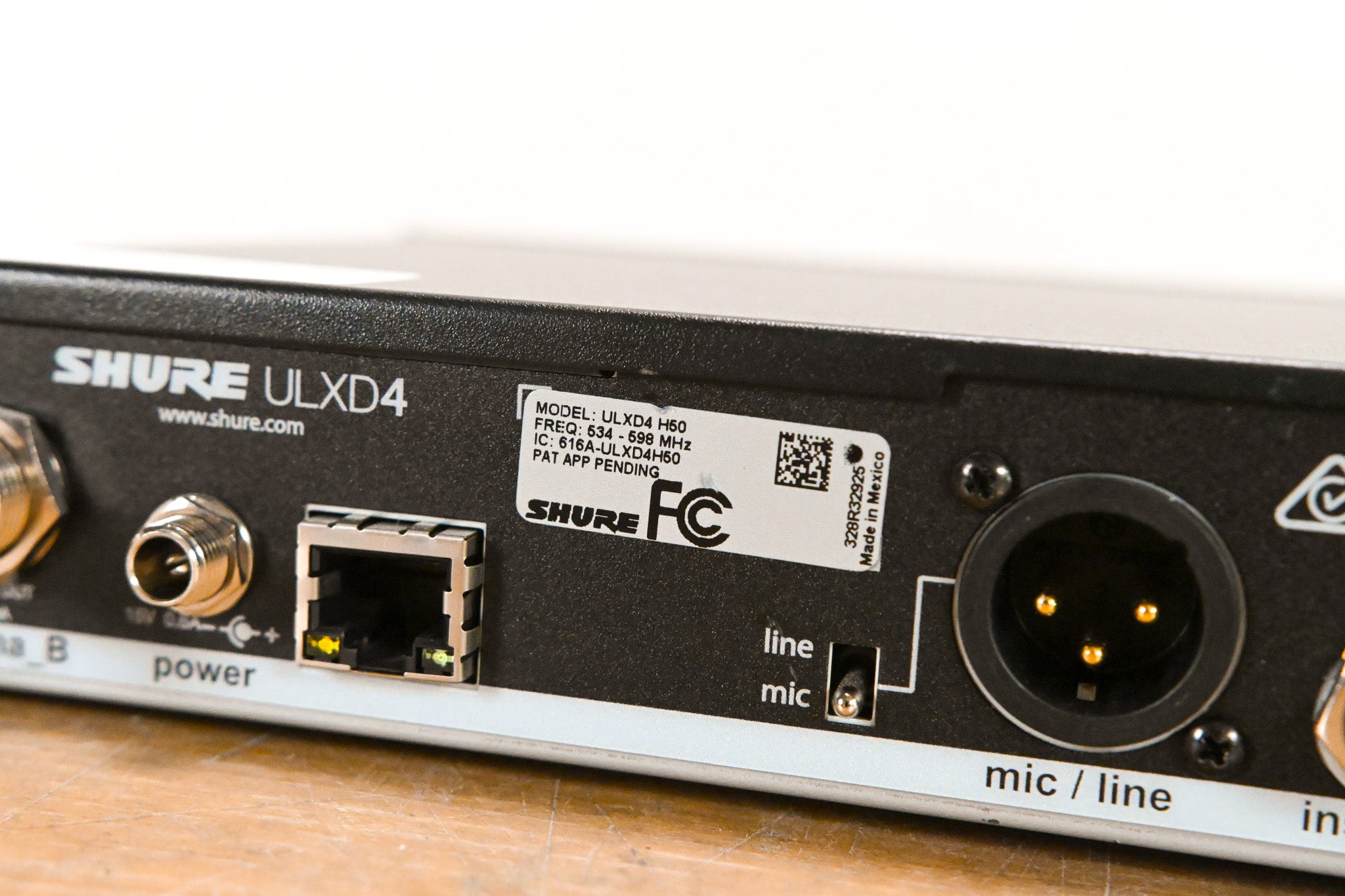 Shure ULXD4 Digital Wireless Receiver - H50 Band: 534-598 MHz (NO PSU)