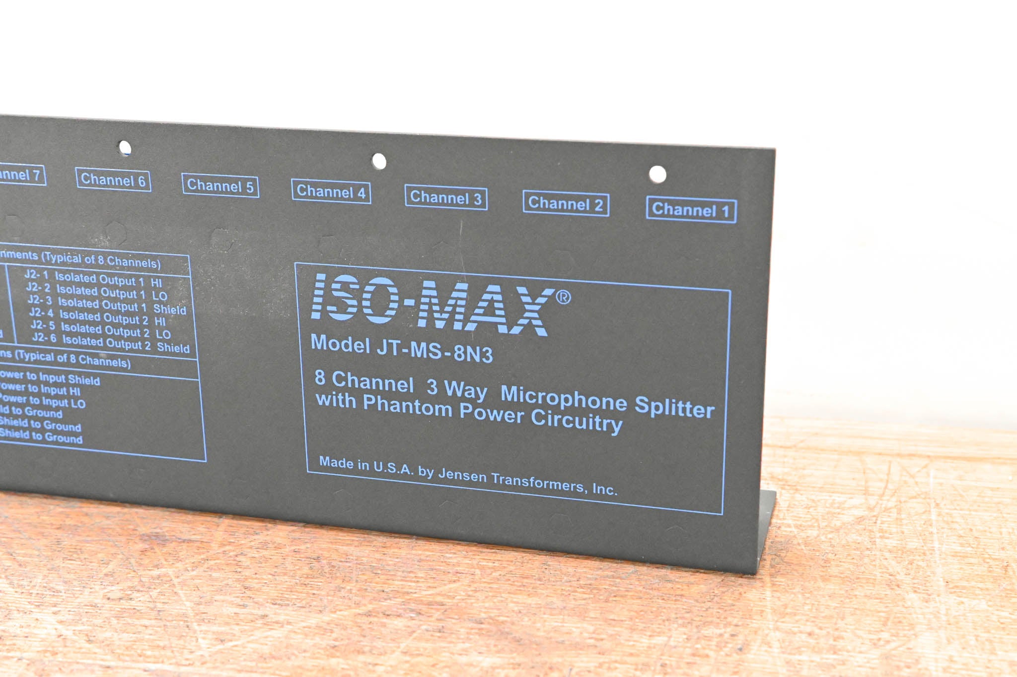 Jensen JT-MS-8N3 8-CH 3-Way Mic Splitter with Phantom Power Circuitry