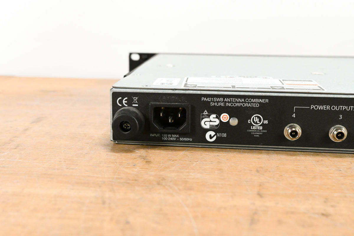 Shure PA421SWB 4-Port Antenna Combiner - 470-952 MHz