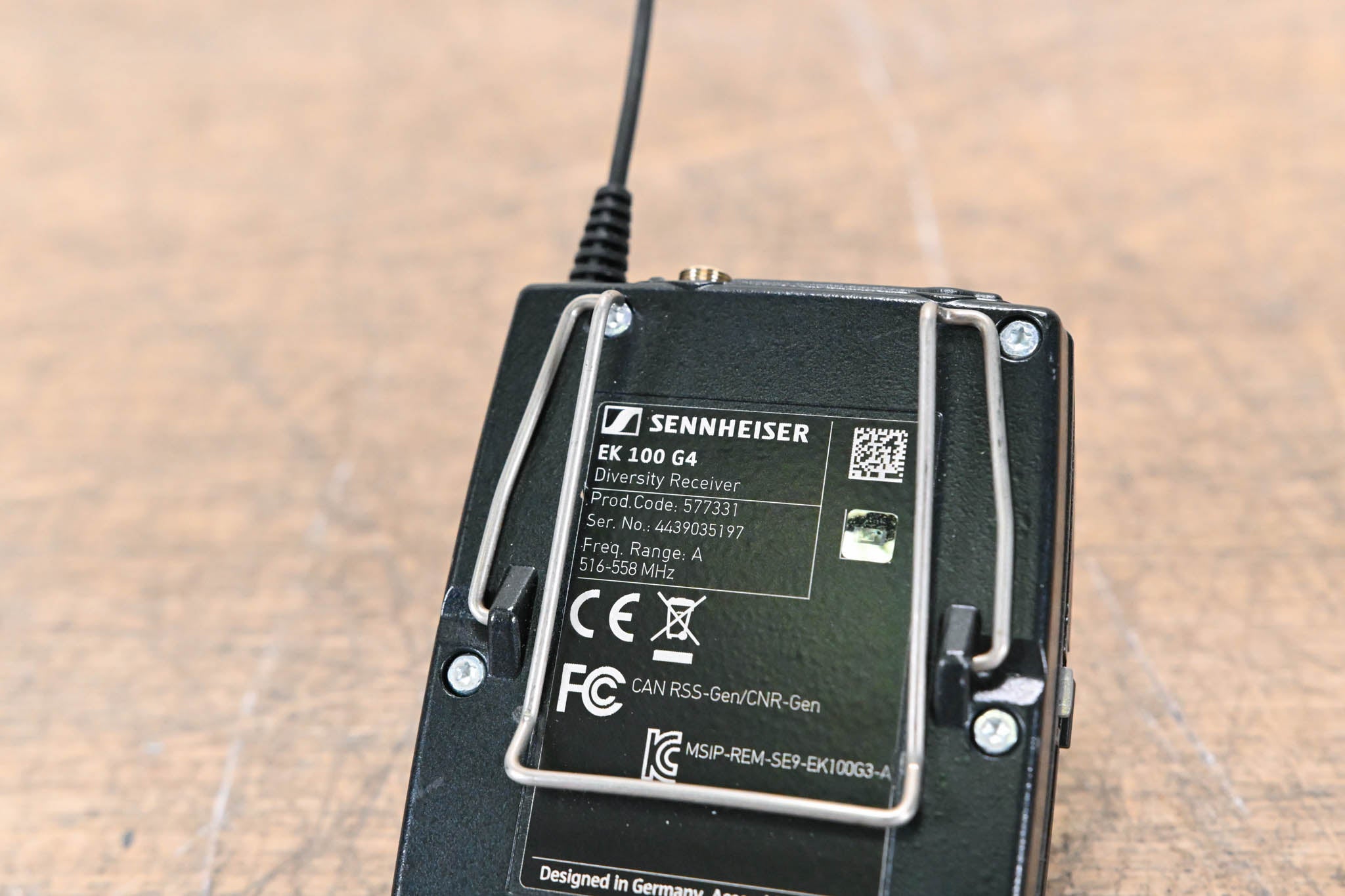 Sennheiser EK 100 G4 Wireless Camera Receiver - A Range: 516-558 MHz