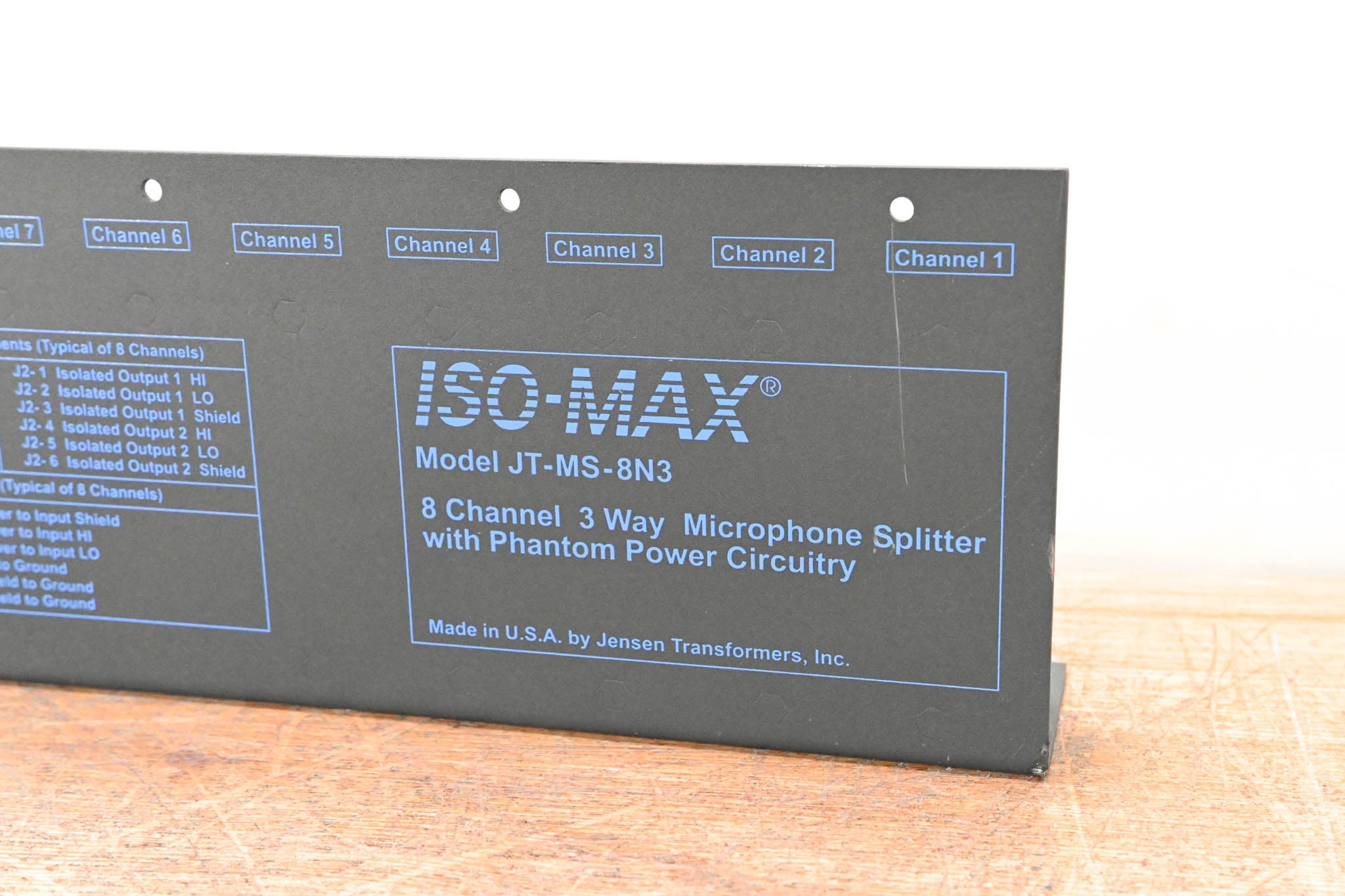 Jensen JT-MS-8N3 8-CH 3-Way Mic Splitter with Phantom Power Circuitry