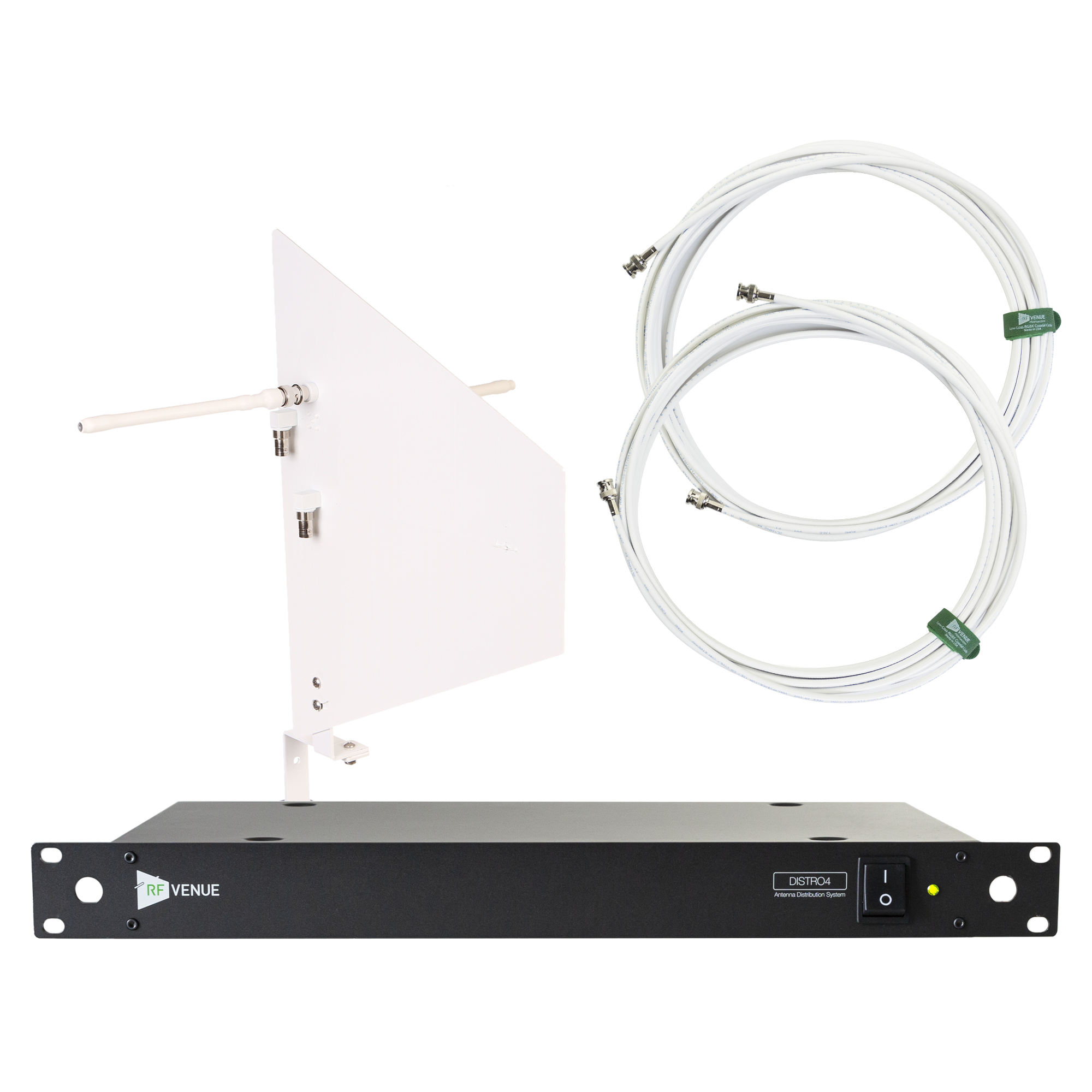 4 Channel Wireless Microphone Upgrade Pack with Wallmount Diversity Fin Antenna