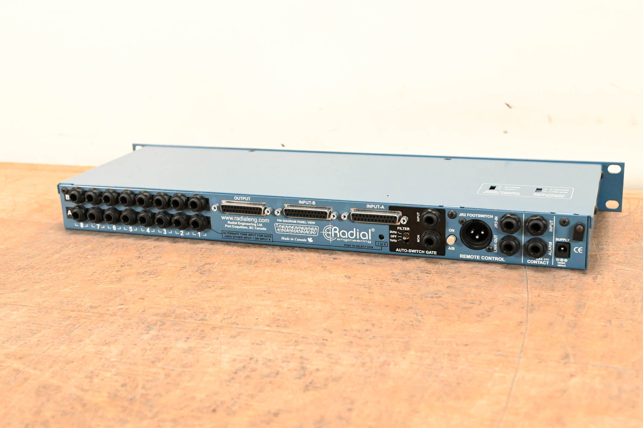 Radial Engineering SW8 MK2 8-CH Line Level Auto-Switcher NO POWER SUPPLY