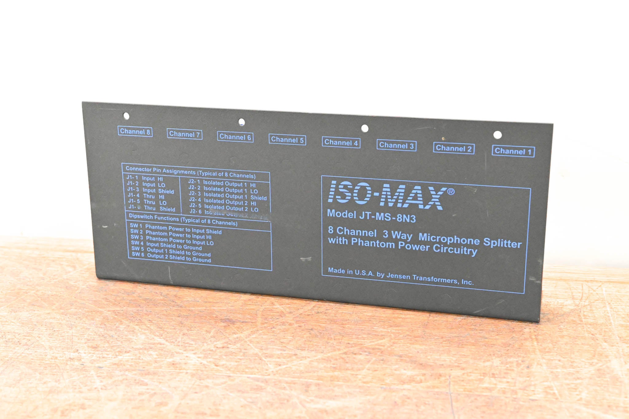 Jensen JT-MS-8N3 8-CH 3-Way Mic Splitter with Phantom Power Circuitry
