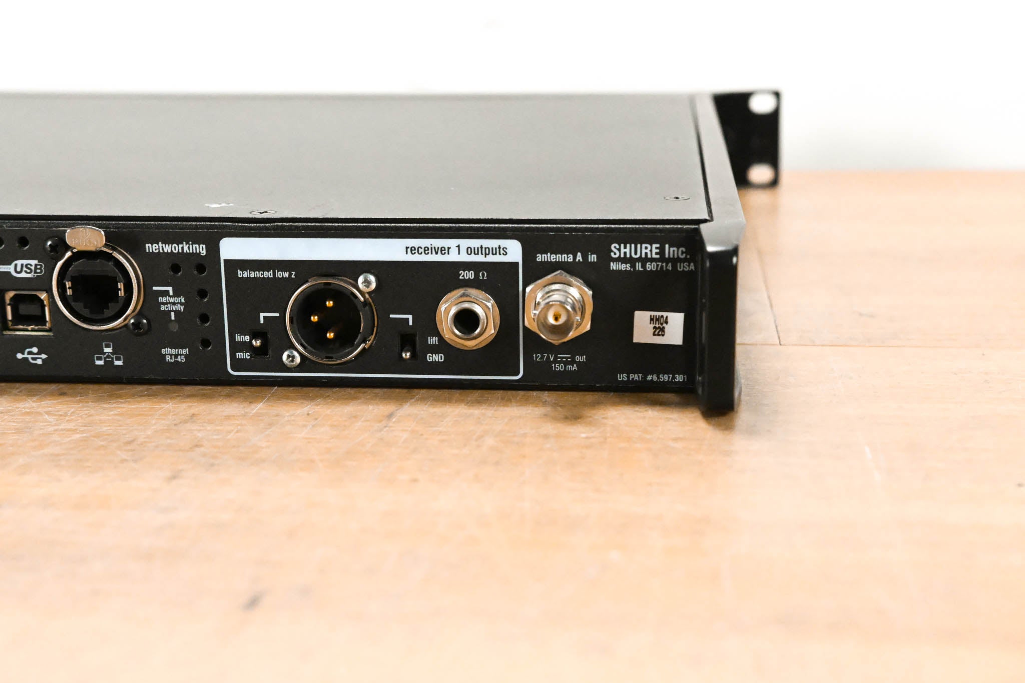 Shure UR4D Wireless Receiver w/ two UR1 Bodypack Transmitters - H4 Band