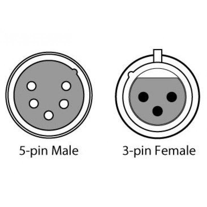 3-Pin F to 5-Pin M