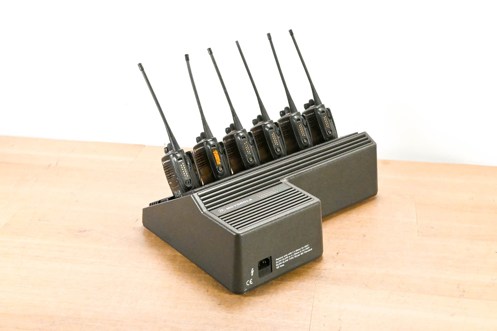 Motorola HT750 Portable Radio (Pack of 6) with 6-Bay Charging Station