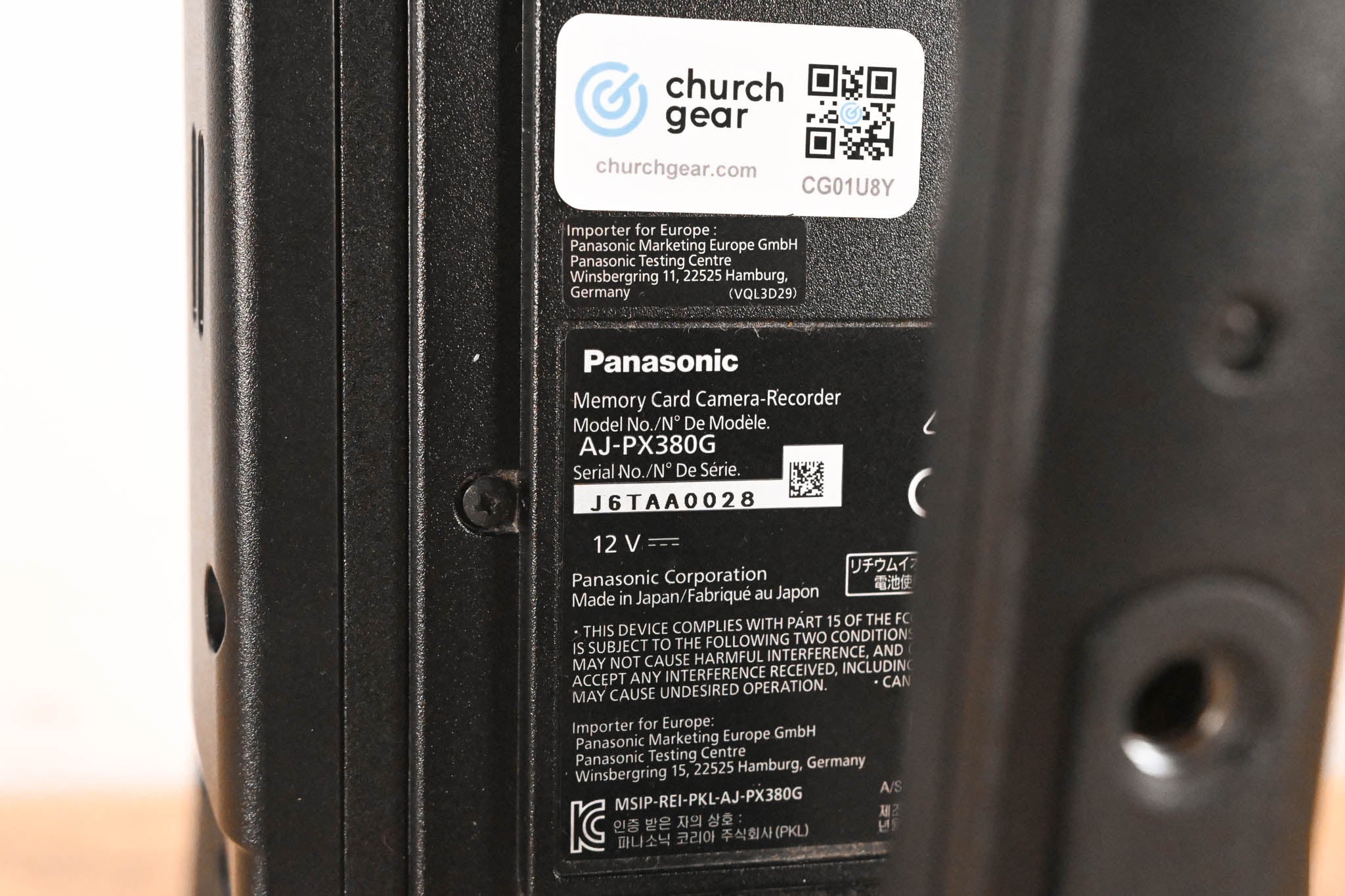 Panasonic AJ-PX380G 1/3" AVC-ULTRA Shoulder Mount Camcorder