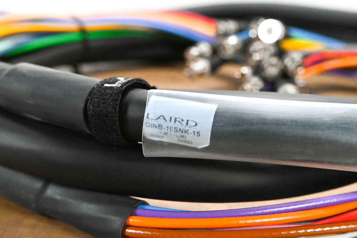Laird Gepco VS16230 3G/HD-SDI 16-Channel Video Adapter Snake Cable - 15'