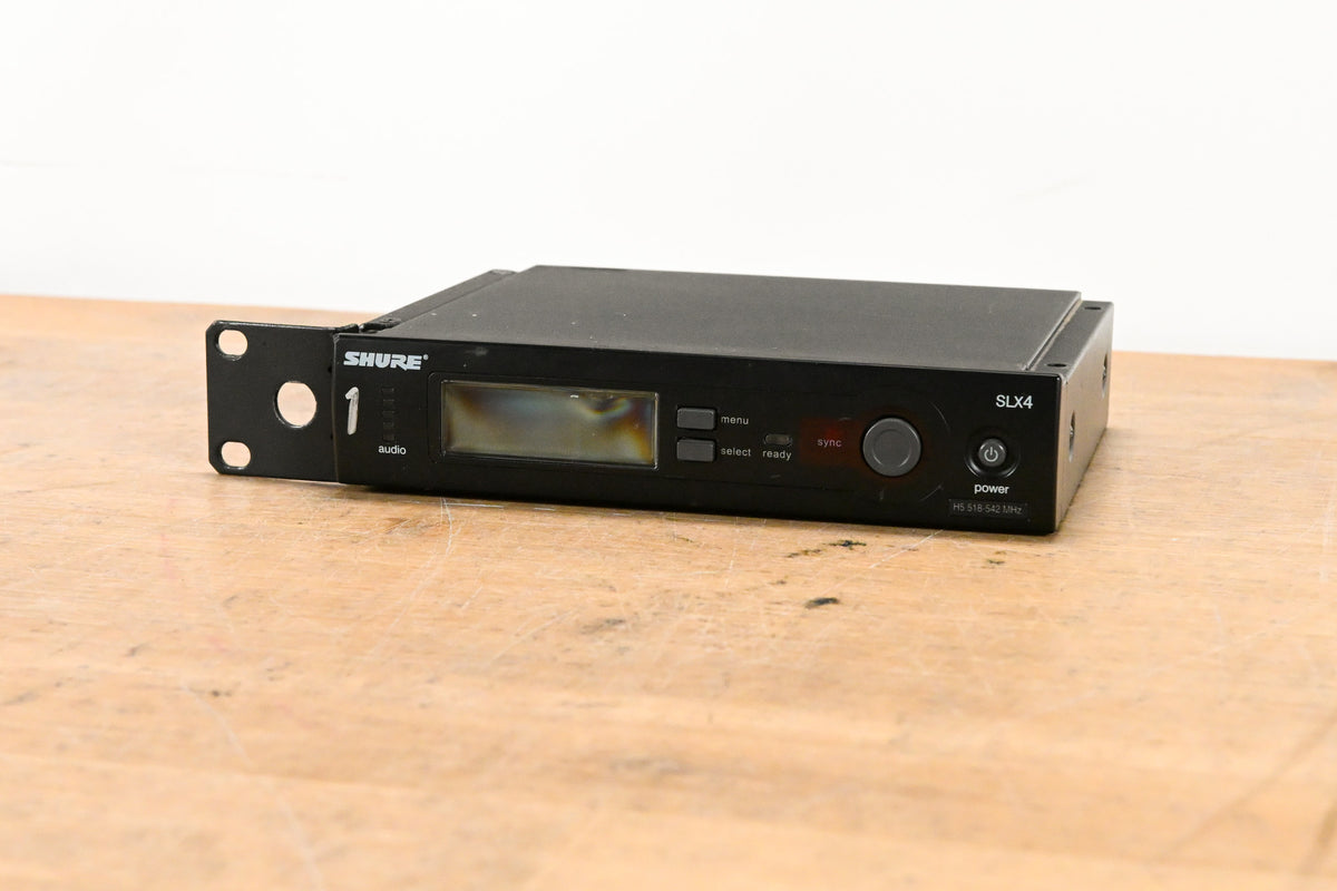 Shure SLX4 Wireless Receiver - H5 Band: 518-542 MHz (NO POWER SUPPLY)