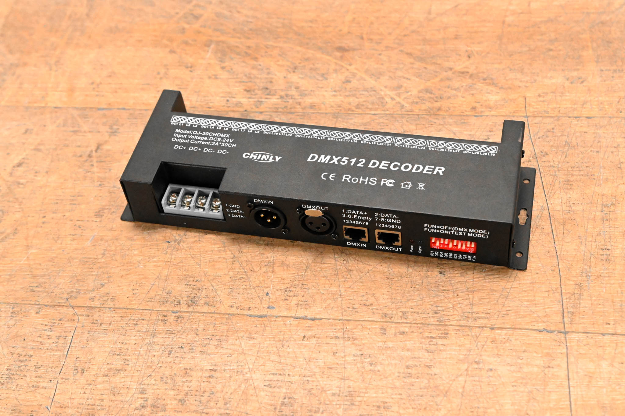Chinly QJ-30CHDMX 30-Channel DMX512 Decoder